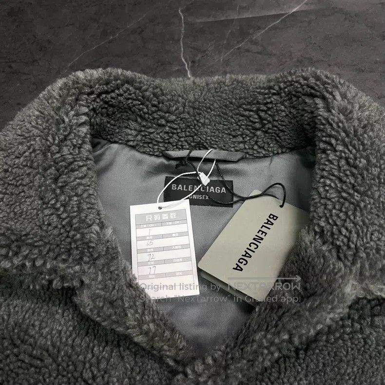 Balenciaga Balenciaga Gray teddy lamb fleece jacket Size US S / EU 44-46 / 1 - 3 Thumbnail