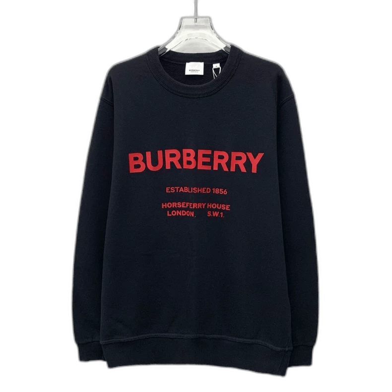 Burberry Black Logo Print Long Sleeve Sweatshirt