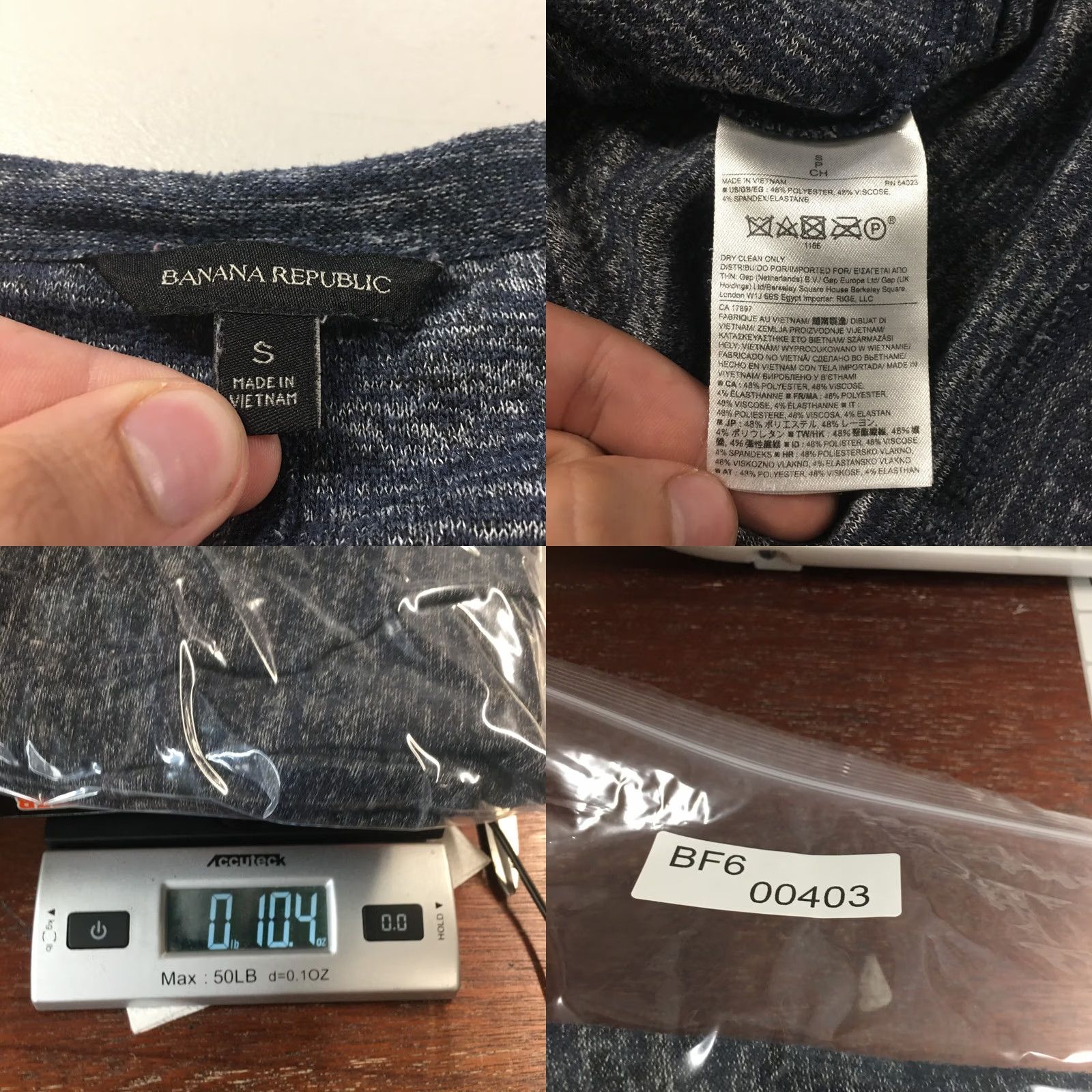 Banana Republic Banana Republic Knitted Tee Top Womens S Blue Raglan Sleeve Round Neck pocket Shirt Size S / US 4 / IT 40 - 10 Thumbnail