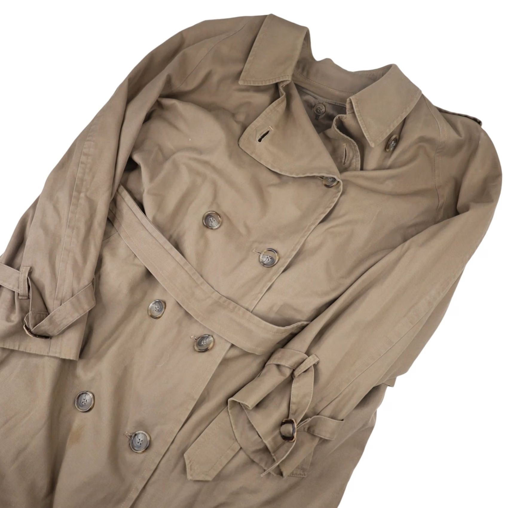 Polo Ralph Lauren VINTAGE Polo by Ralph Lauren University Club Trench Coat Men 22" Chest Tan L Double Breasted Coat Size US L / EU 52-54 / 3 - 2 Thumbnail