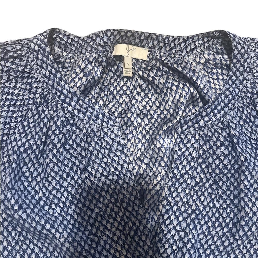 Kim Jones Joie Round Neck 3/4 Sleeves Silk Blouse Navy Blue Size XS Size XS / US 0-2 / IT 36-38 - 5 Thumbnail