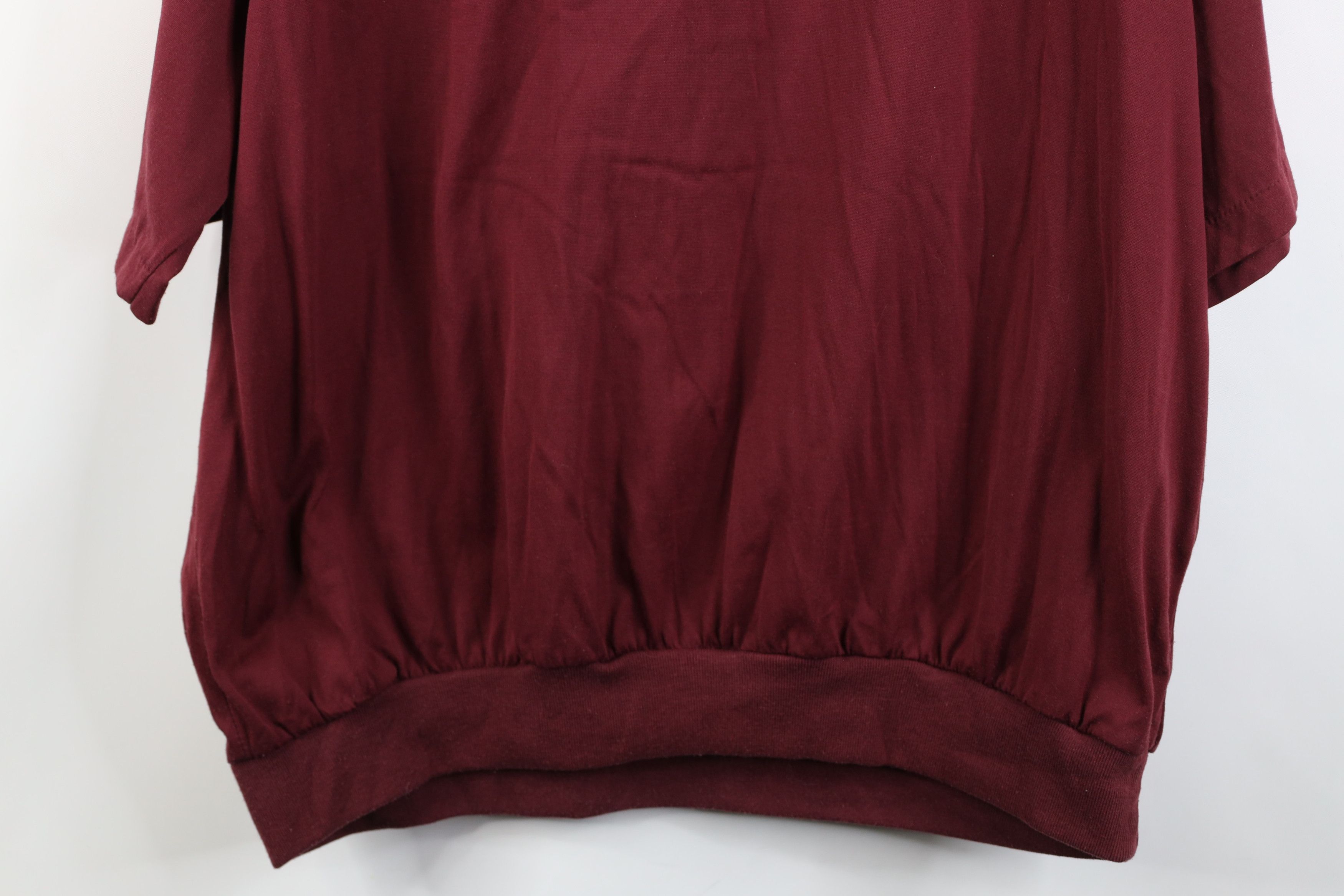 Vintage Vintage 90s Streetwear Knit Pullover Polo Shirt Burgundy Mob Size US XL / EU 56 / 4 - 14 Thumbnail