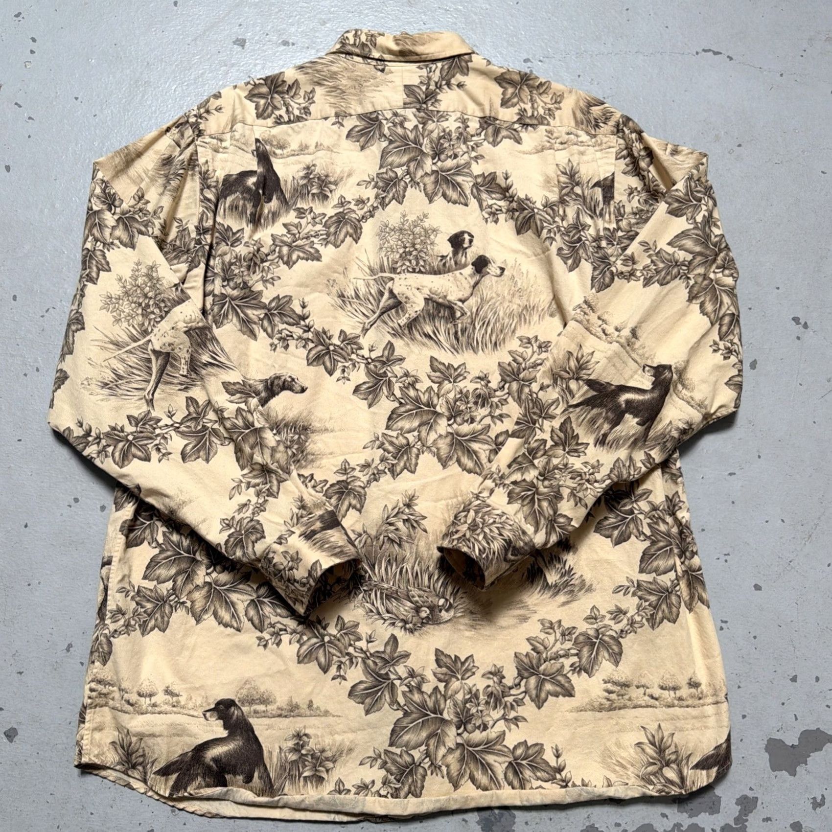 Polo Ralph Lauren Vintage Polo Ralph Lauren Dog Hunting Floral All Over Print Button Shirt L Mens Size US L / EU 52-54 / 3 - 7 Thumbnail