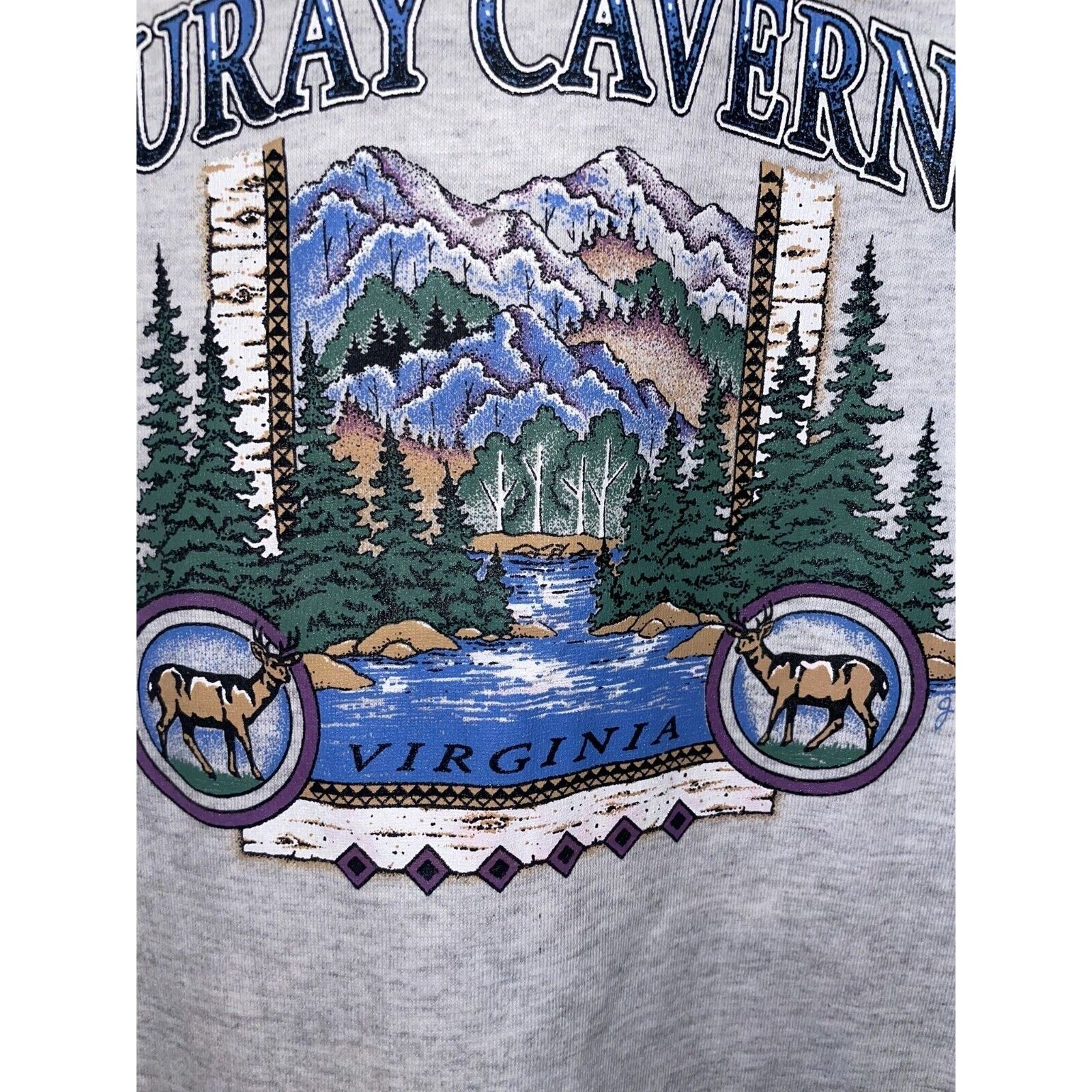 Signal Sport Vintage Luray Caverns Shirt Virginia Gray Nature Tee VTG 90s Size US S / EU 44-46 / 1 - 5 Thumbnail