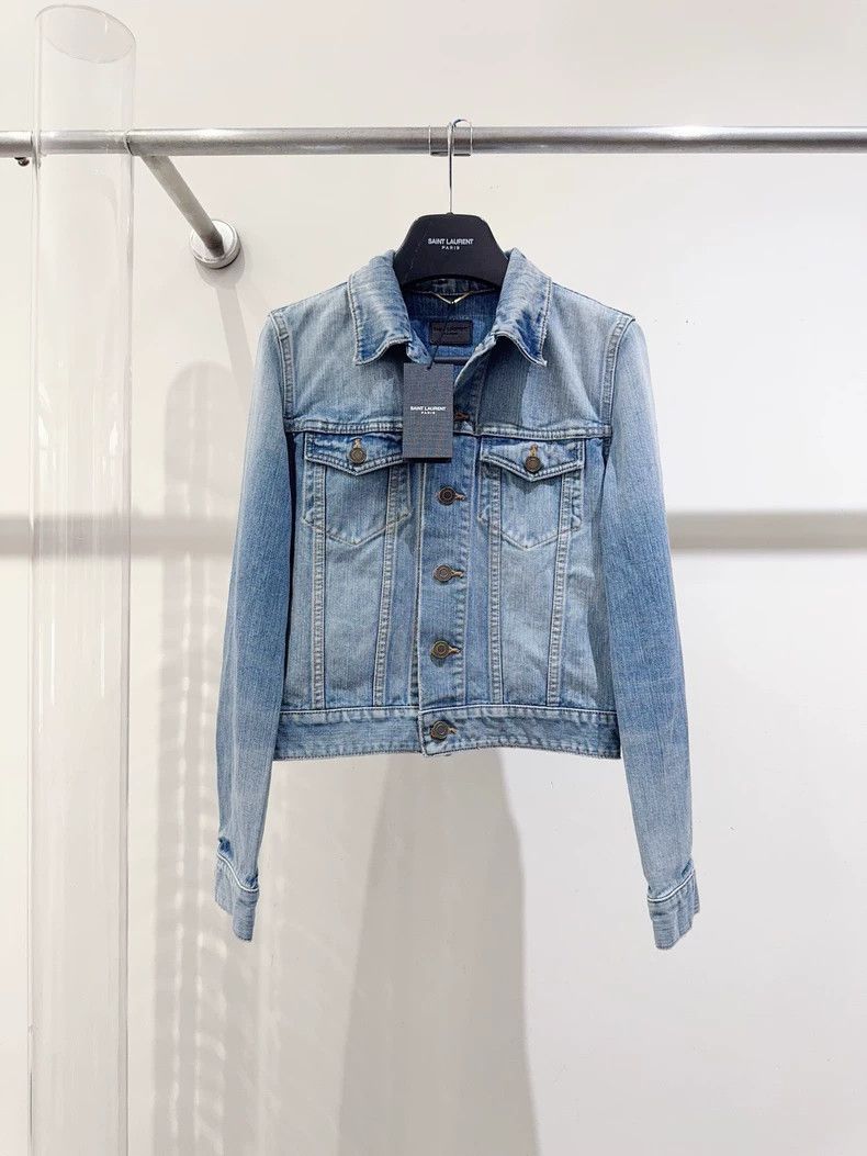 Saint Laurent Paris SLP Saint Laurent Distressed Denim Jacket Size US L / EU 52-54 / 3 - 1 Thumbnail