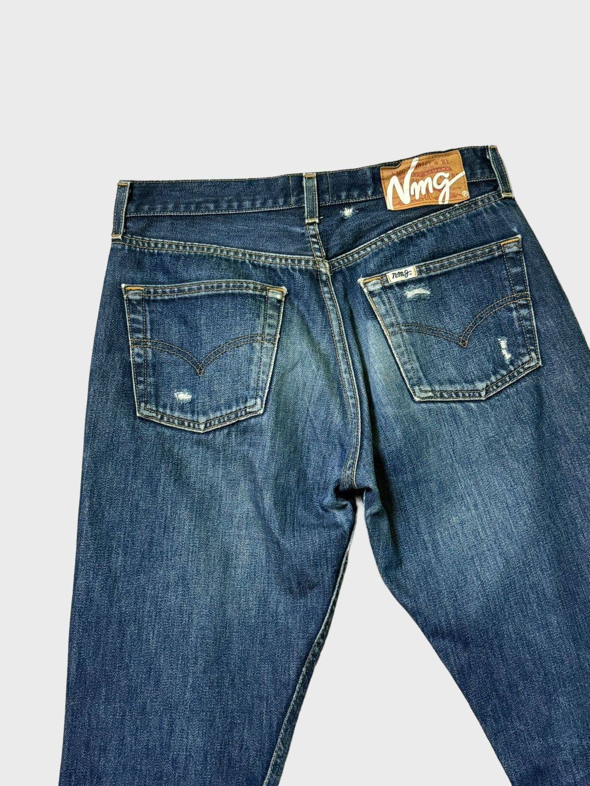 If Six Was Nine × Japanese Brand × Le Grande Bleu (L.G.B.) NMG JEANS CUSTOM Levi's Denim Distressed Style Size US 28 / EU 44 - 10 Thumbnail