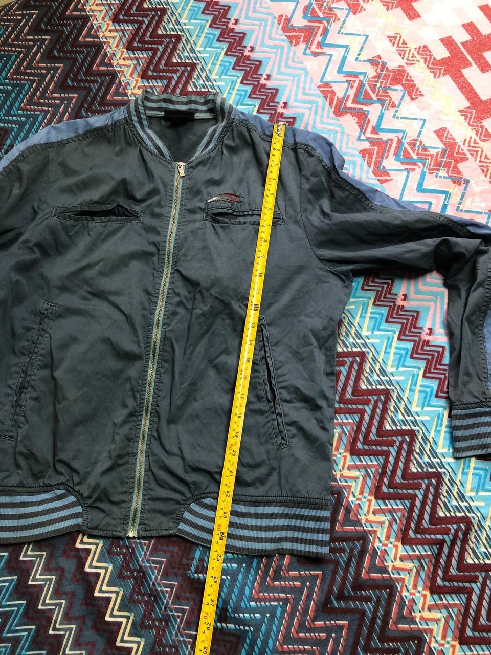 Diesel × Vintage DIESEL VINTAGE FADED ZIP BOMBER JACKET AVANT GARDE Y2K Size US L / EU 52-54 / 3 - 11 Thumbnail
