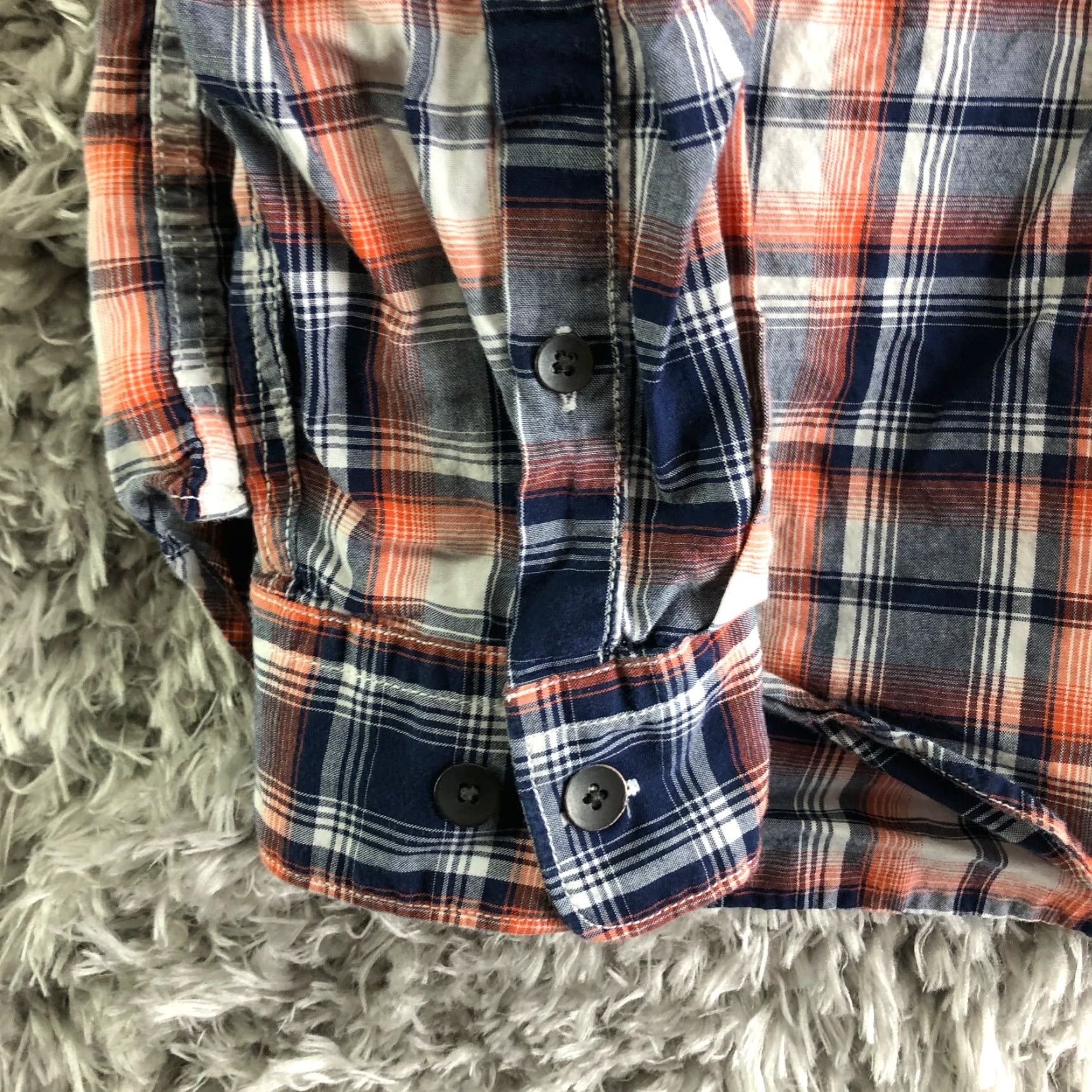 Express Express Mens Medium 100% Cotton Multicolor Spread Collar Long Sleeve Shirt Size US M / EU 48-50 / 2 - 2 Thumbnail