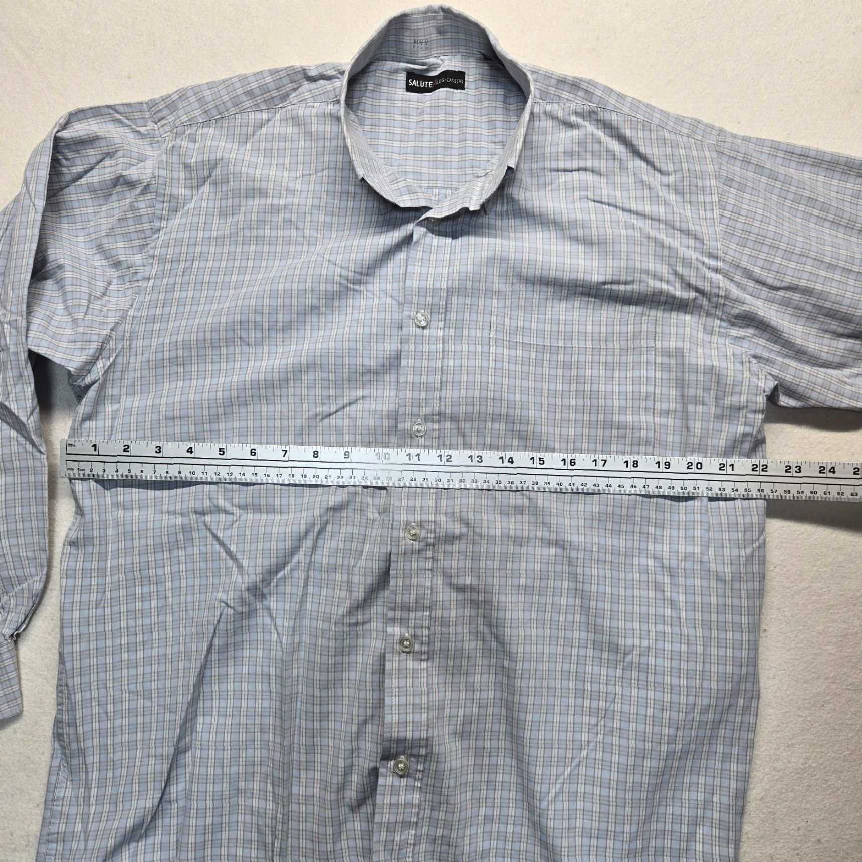Oleg Cassini Oleg Cassini Shirt Men L Blue Plaid Long Sleeve Button-Up Casual Mens Size US L / EU 52-54 / 3 - 4 Thumbnail