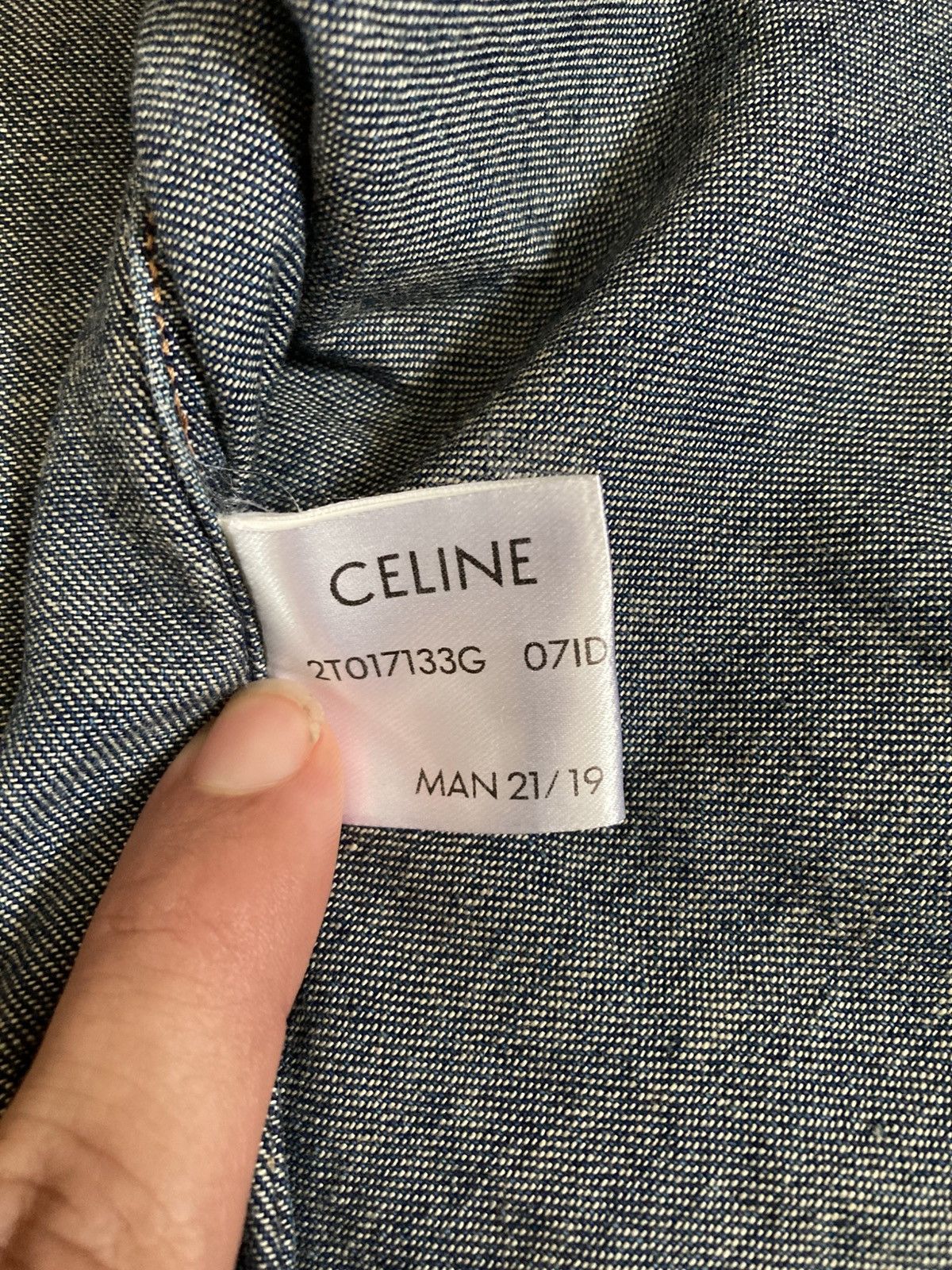 Celine AW20 Celine Studded Denim Western Shirt 2020 Indigo Hedi 70s Size US S / EU 44-46 / 1 - 8 Thumbnail
