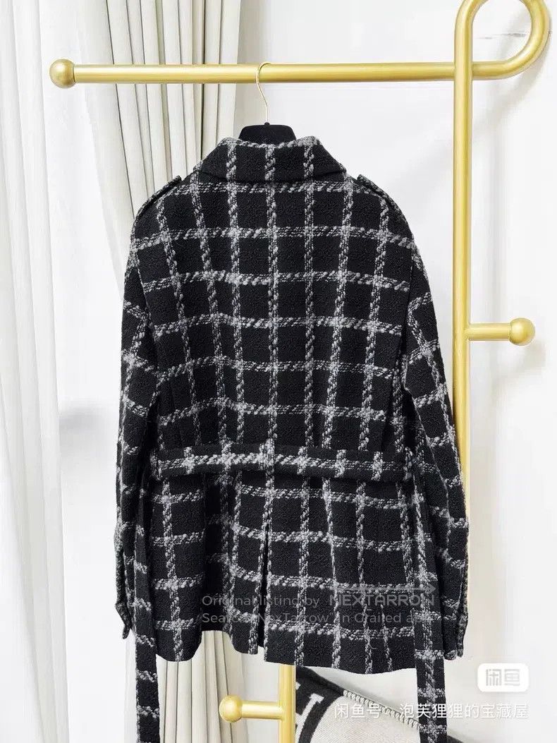 Chanel Chanel Black and gray plaid four-pocket wool stitching sta Size XS / US 0-2 / IT 36-38 - 3 Thumbnail