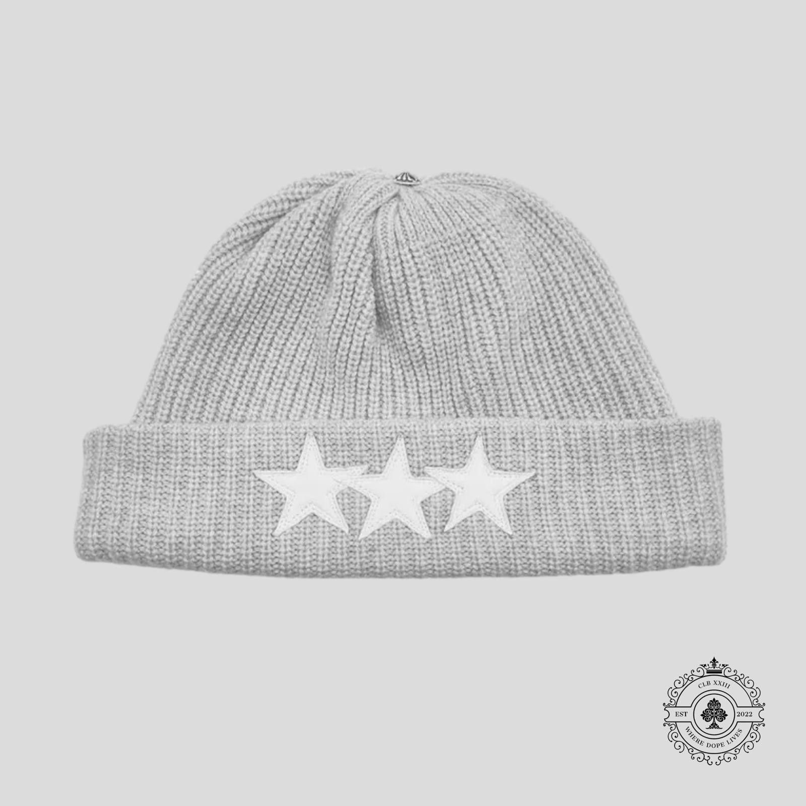 Chrome Hearts Chrome Hearts Cashmere Star Patch Beanie in Grey Size ONE SIZE - 1 Thumbnail