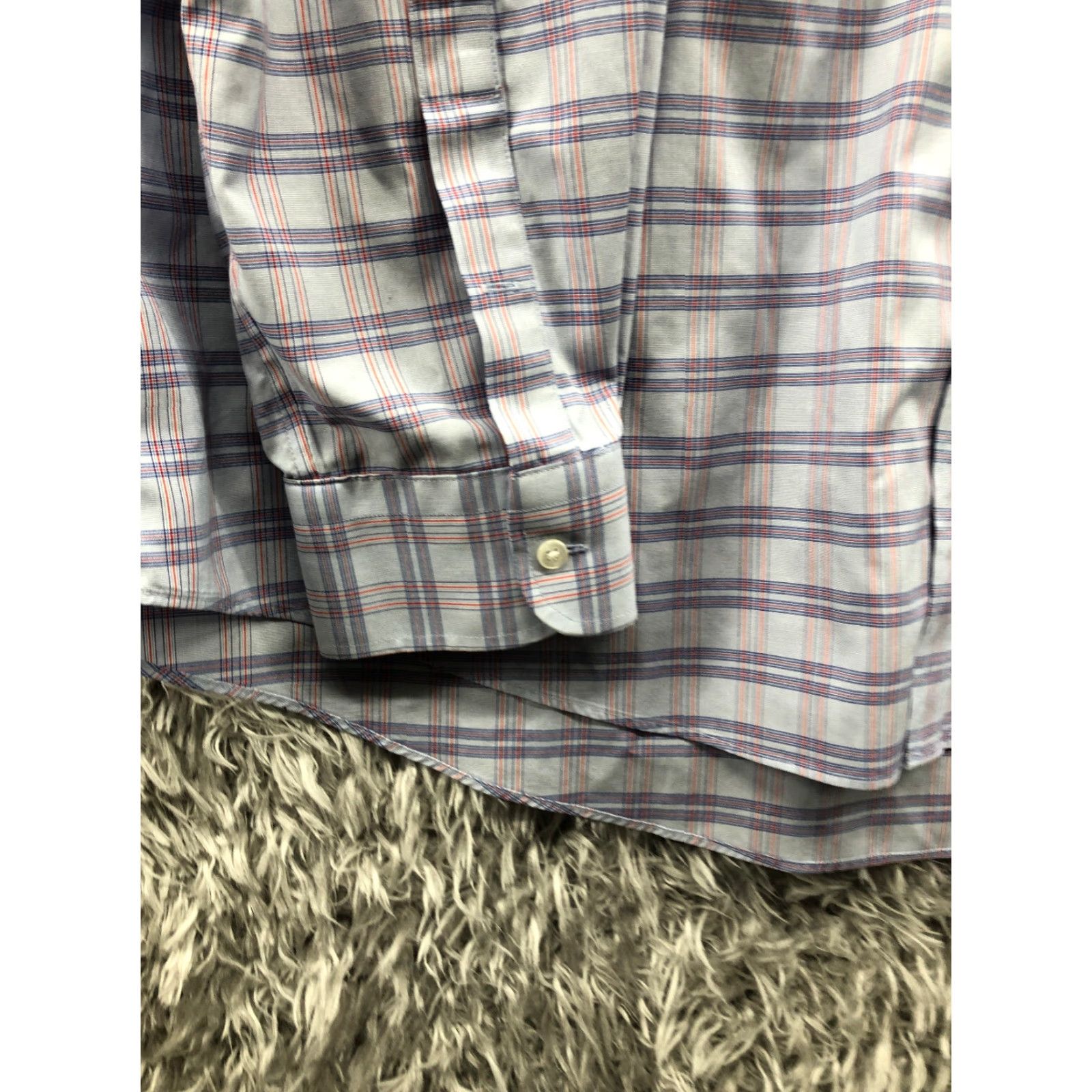 Nordstrom Nordstrom Shirt Mens 37 Multicolor Plaid Long Sleeve Button-Up Spread Collar Size 17.5 Regular Knit Polyester Casual Classic Modern Outdoor Mens Size US XXL / EU 58 / 5 - 2 Thumbnail