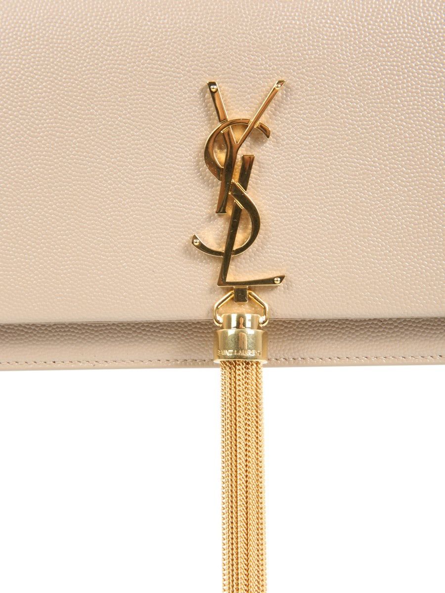 Saint Laurent Paris o1s1wg111024 Size: OS / Kate Chain Leather Wallet in Beige Size ONE SIZE - 4 Thumbnail