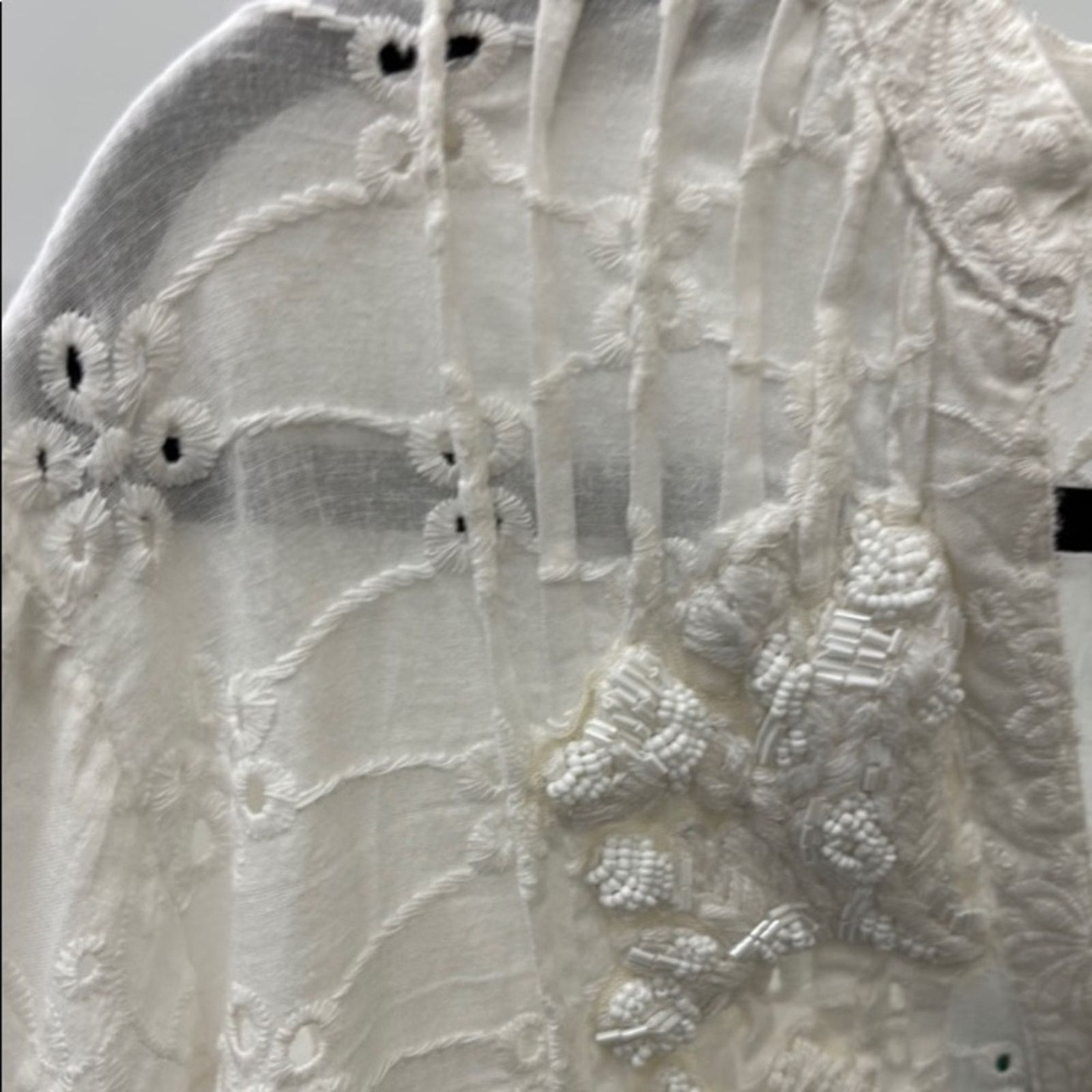 Other NWT Giacomo Cinque White Embroidered Blouse Size XL Size XL / US 12-14 / IT 48-50 - 9 Thumbnail