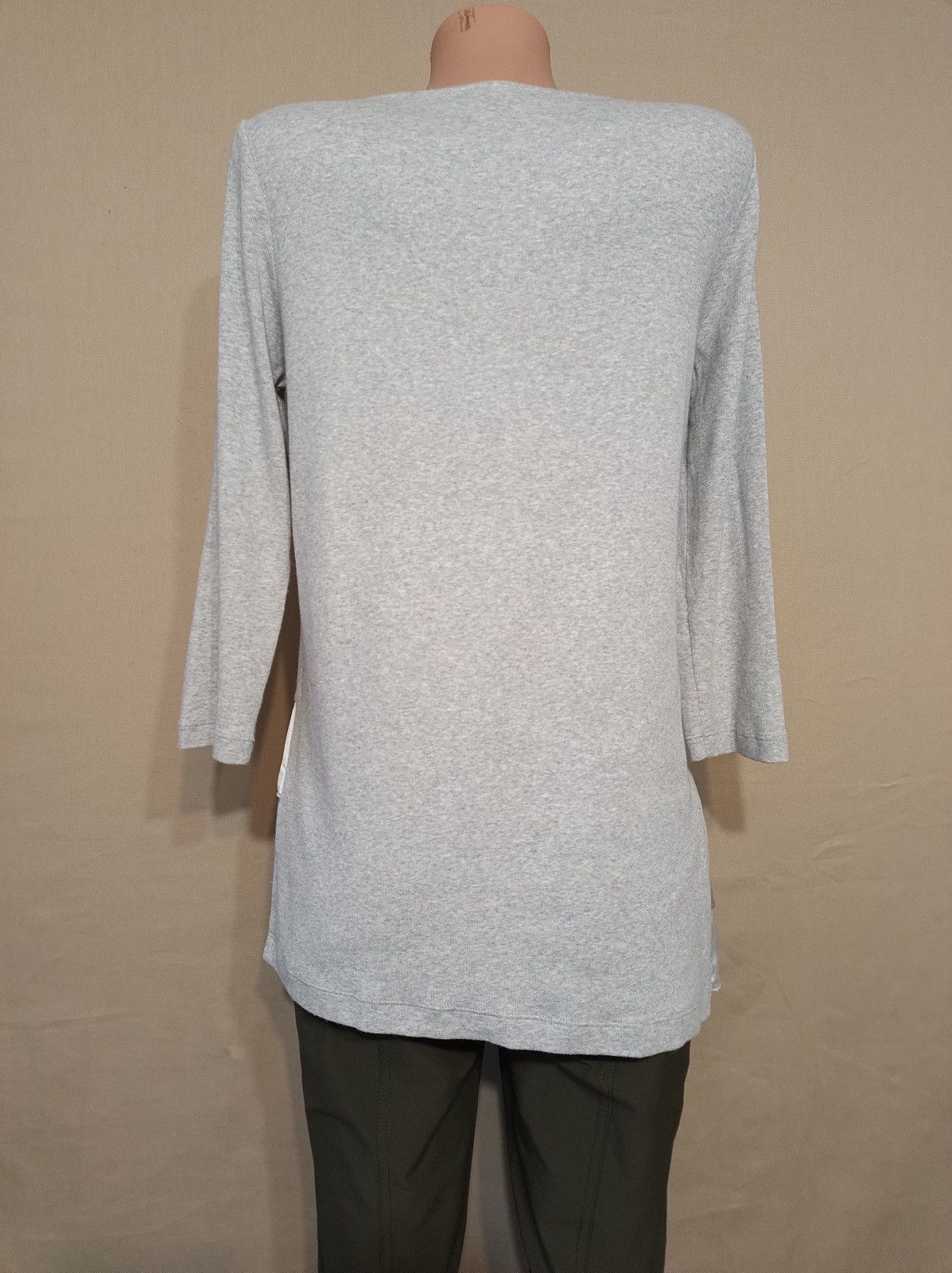 Fabiana Filippi Fabiana Filippi Grey Cotton Silk Blouse Shirt Size M Size M / US 6-8 / IT 42-44 - 6 Thumbnail