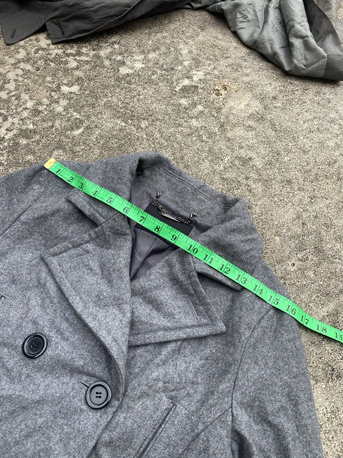 Japanese Brand × Vintage Wool-Blend Double-Breasted Peacoat Jacket - Studded Pocket Size S / US 4 / IT 40 - 15 Thumbnail