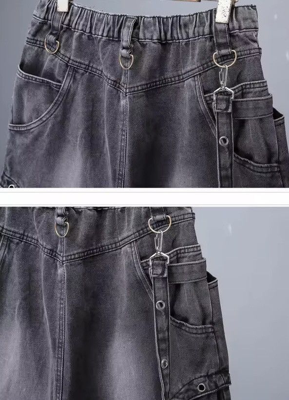 Other Punk Streetwear Cargo Multi Pockets Denim Shorts Size US 32 / EU 48 - 8 Thumbnail