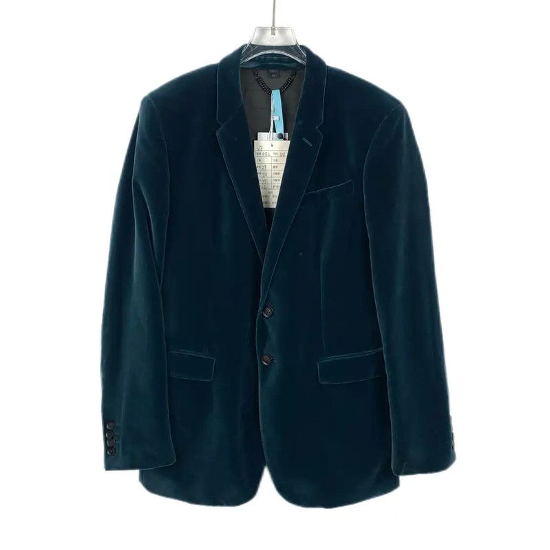 Burberry Burberry Blue Cotton Men's Blazer Size US M / EU 48-50 / 2 - 1 Thumbnail