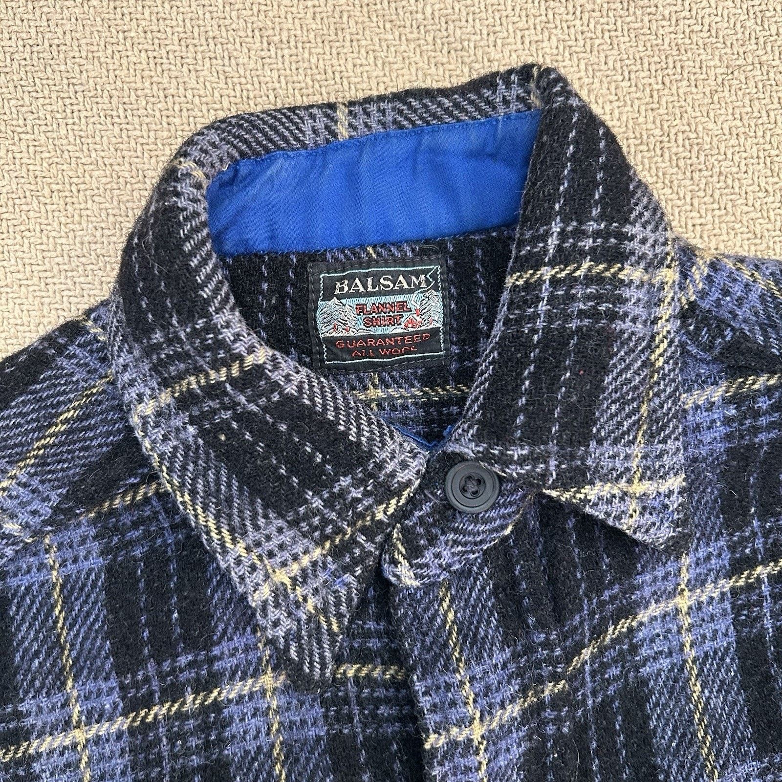 Vintage 50s Balsam Flannel All Wool Thick Plaid Work Button Up Shirt Size US M / EU 48-50 / 2 - 2 Thumbnail