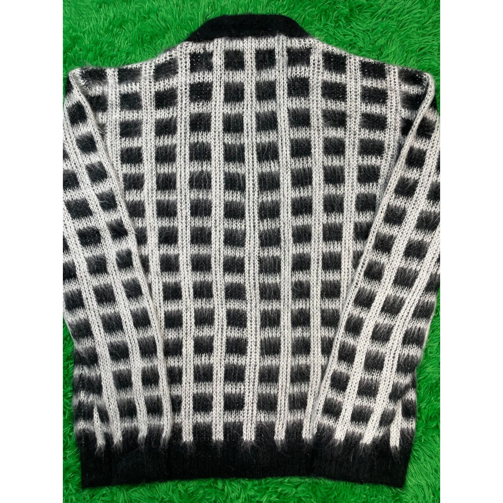 Marni Marni Brushed Check Fuzzy Wuzzy Cardigan Black 3XL (60) New Size US XXL / EU 58 / 5 - 2 Thumbnail