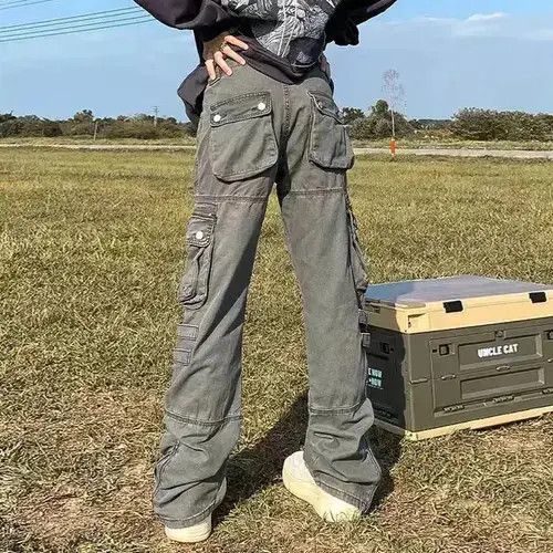 Other Y2K Retro Multi-pocket Straight Cargo Pant Size US 31 - 3 Thumbnail
