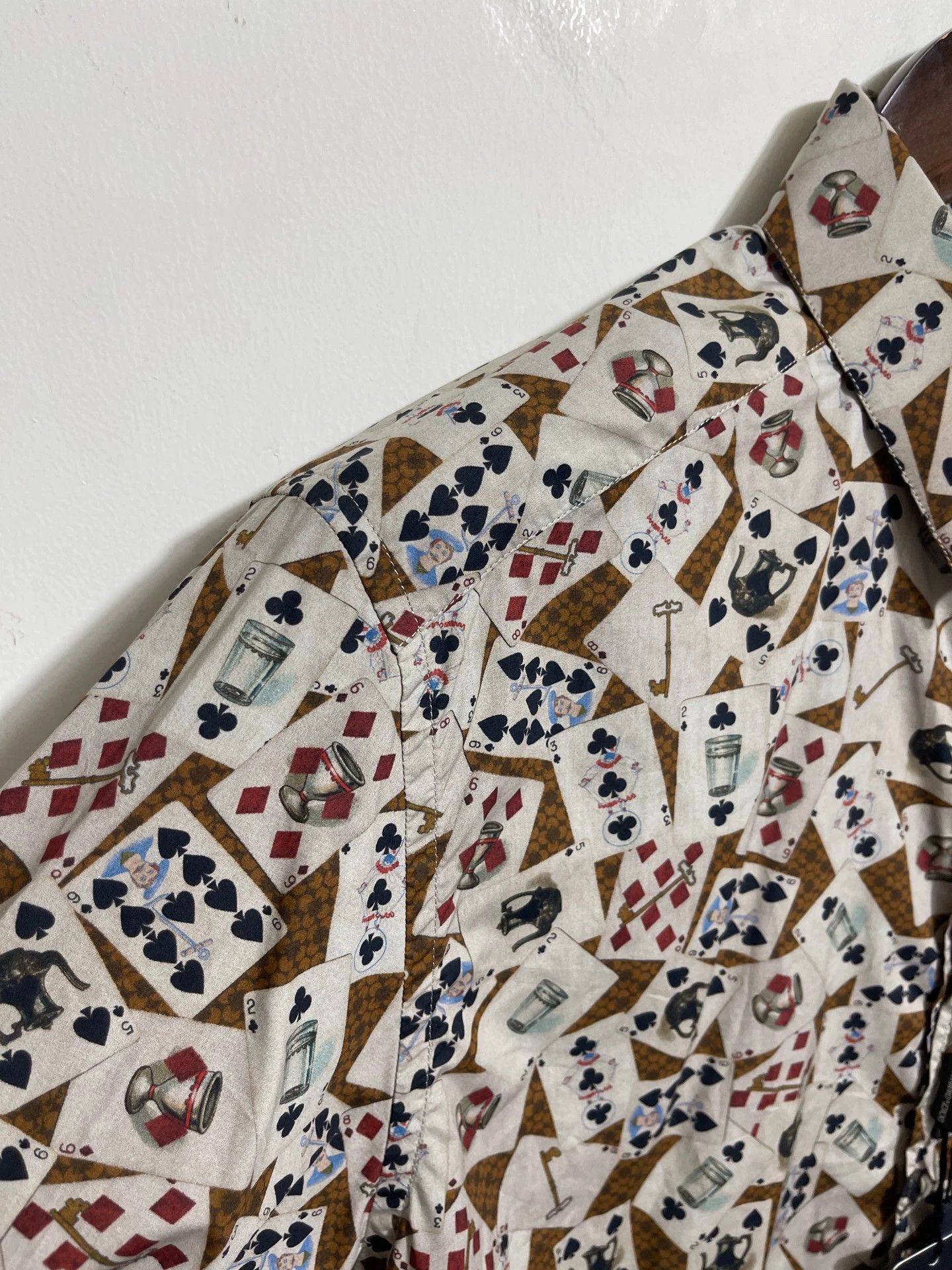Dolce & Gabbana DG Poker Print Slim Long Sleeve French Cuffs Shirt Size US L / EU 52-54 / 3 - 4 Thumbnail