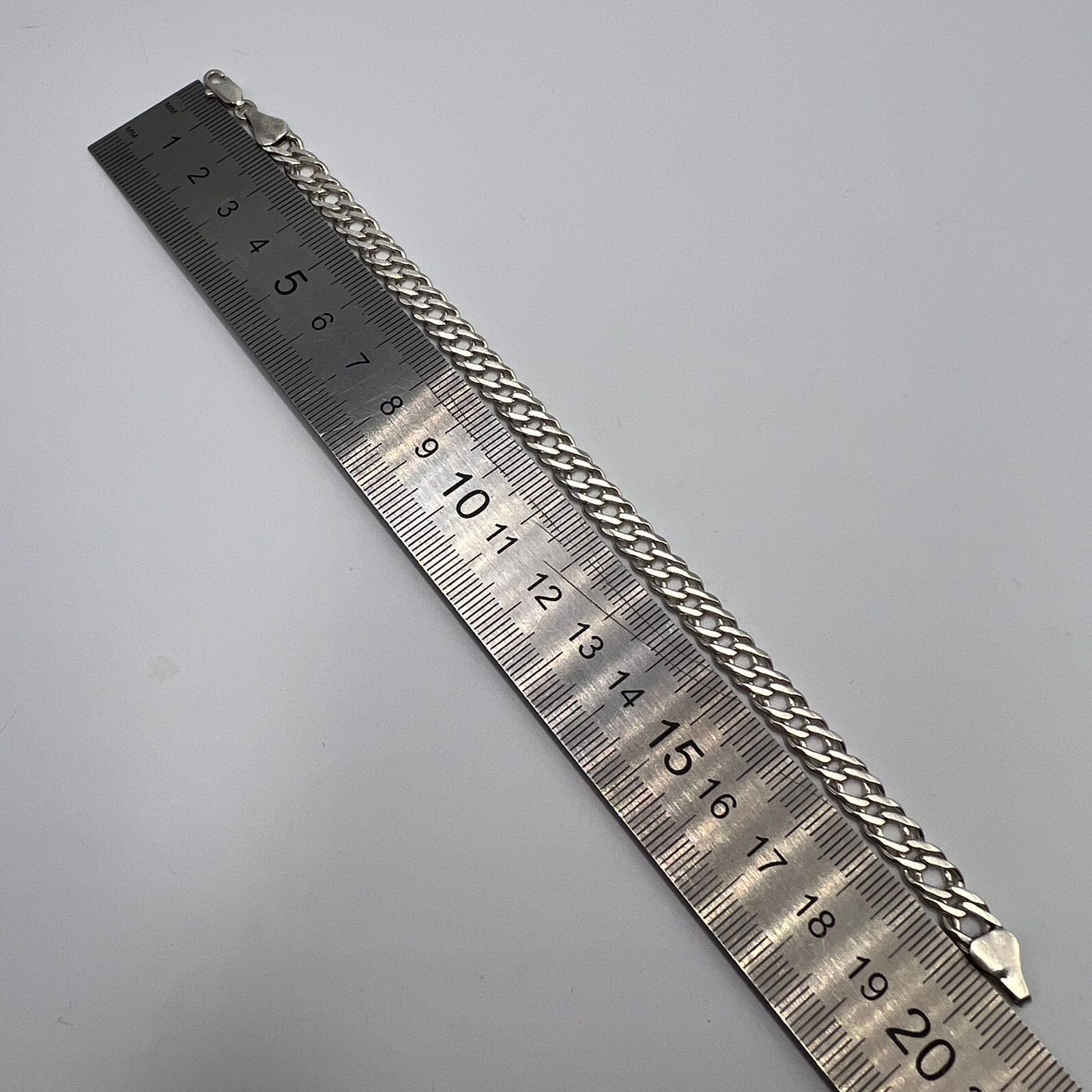 Sterling Silver Sterling Silver 925 Curb Chain Bracelet Jewelry 11.63g Size ONE SIZE - 8 Thumbnail
