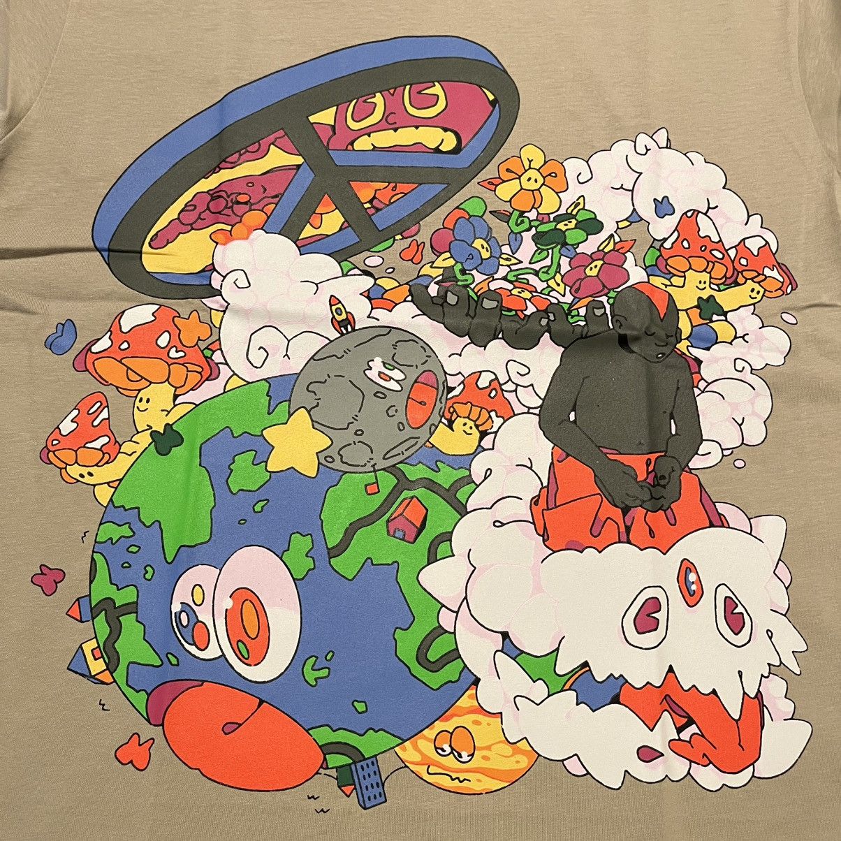 Plague Boulevard New Lil Darkie Small Dark One Nirvana Cloud Graphic Logo Tee Size US L / EU 52-54 / 3 - 4 Thumbnail