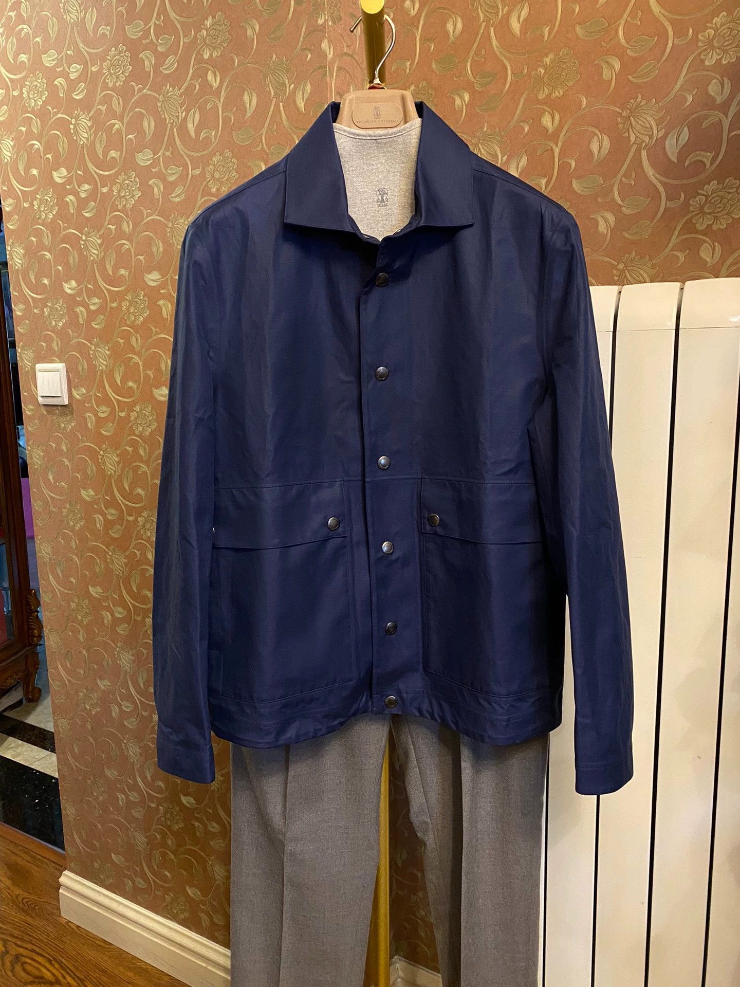 Brunello Cucinelli BC Waterproof Linen-Silk Windproof Jacket Italy 48 Size US M / EU 48-50 / 2 - 1 Thumbnail