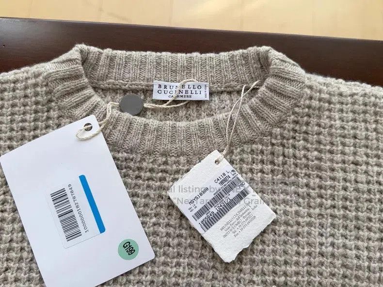 Brunello Cucinelli Brunello Cucinelli Short Cashmere Sweater. Size US L / EU 52-54 / 3 - 2 Thumbnail