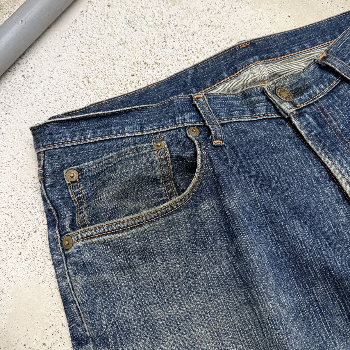 Edwin Vintage Y2K Edwin 503 Distressed Muddy Denim Pants Size US 36 / EU 52 - 7 Thumbnail