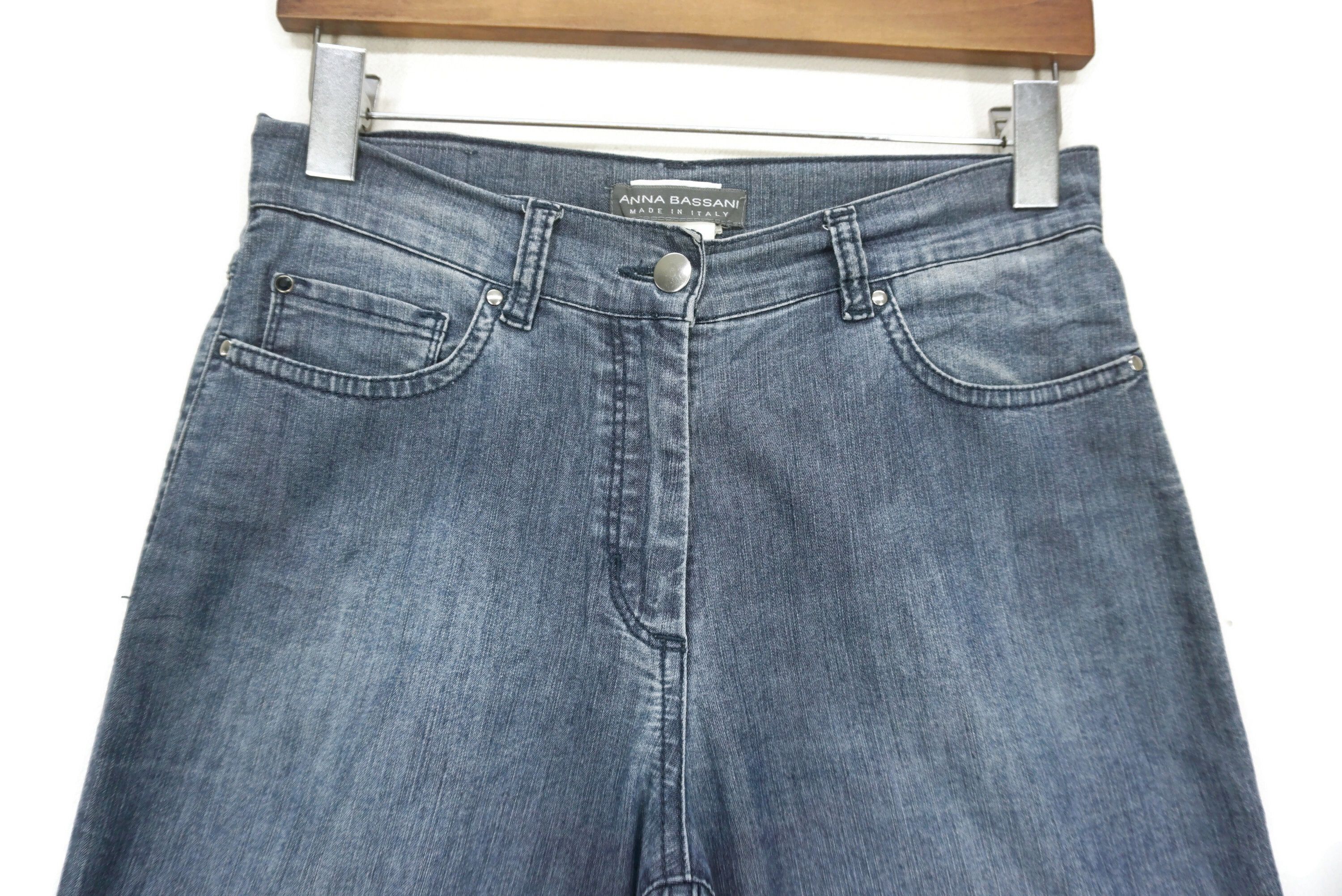 Japanese Brand Anna Bassini Jeans Size W28xL33.5 Straight Leg Beads Logo Size 28" / US 6 / IT 42 - 3 Thumbnail