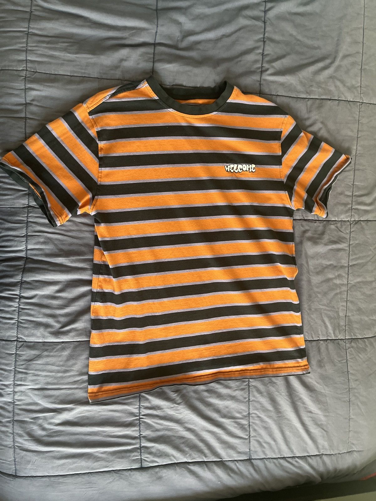 Welcome Skateboards Welcome Cooper Black, Purple, & Orange Stripe T-Shirt Size US M / EU 48-50 / 2 - 2 Thumbnail