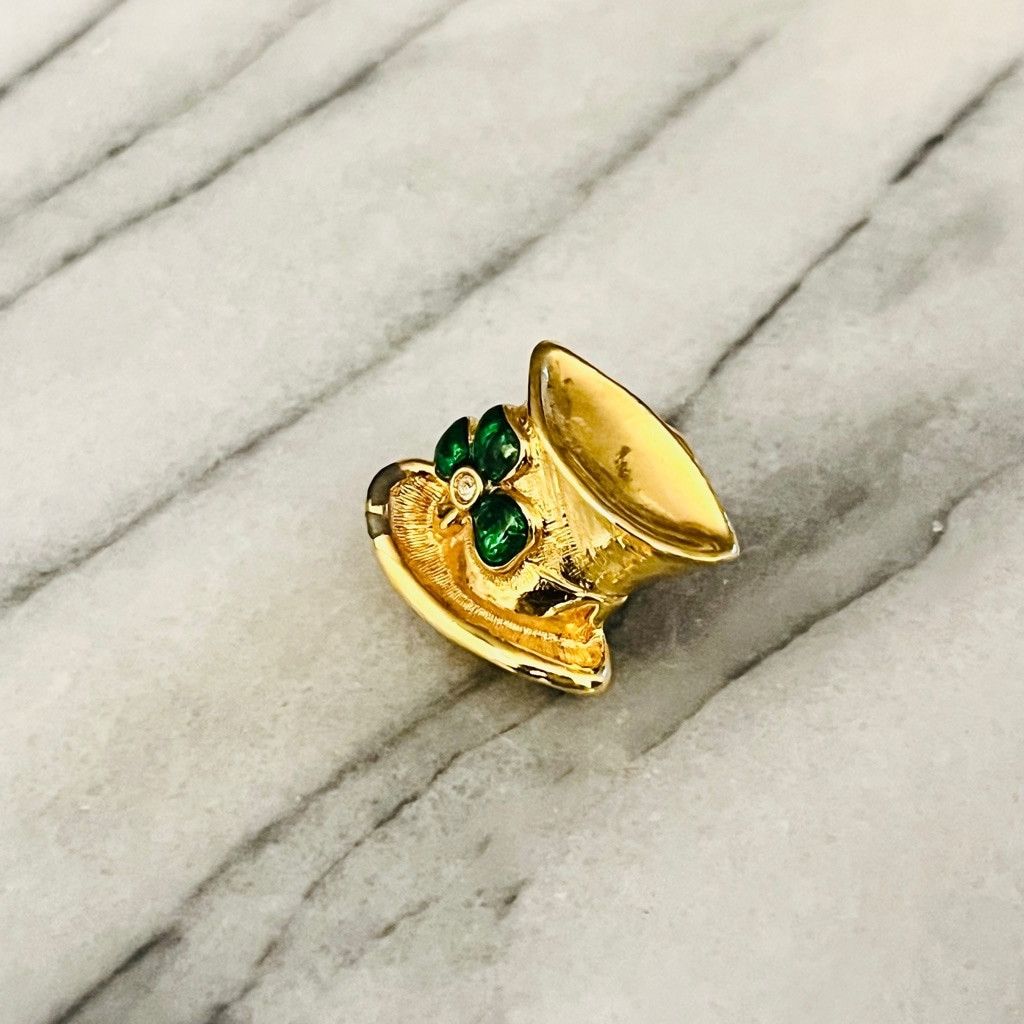 Jewelry Vintage Avon St Patricks Day Hat Pin Gold Toned Metal Size ONE SIZE - 3 Thumbnail