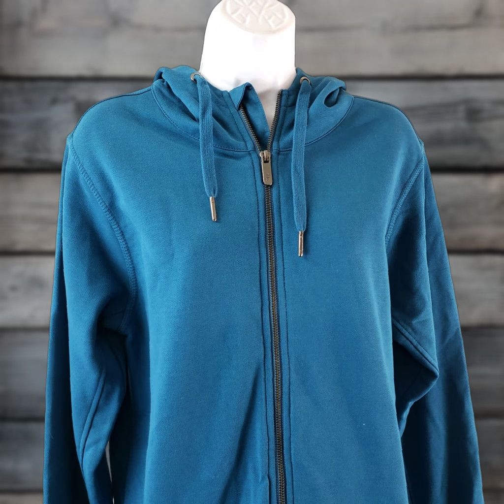 Vintage Ably Womens Full Zip Hoodie 2XL Blue Cotton Long Sleeve Regular Size Mens Women? Size XXL / US 16-18 / IT 52-54 - 1 Thumbnail