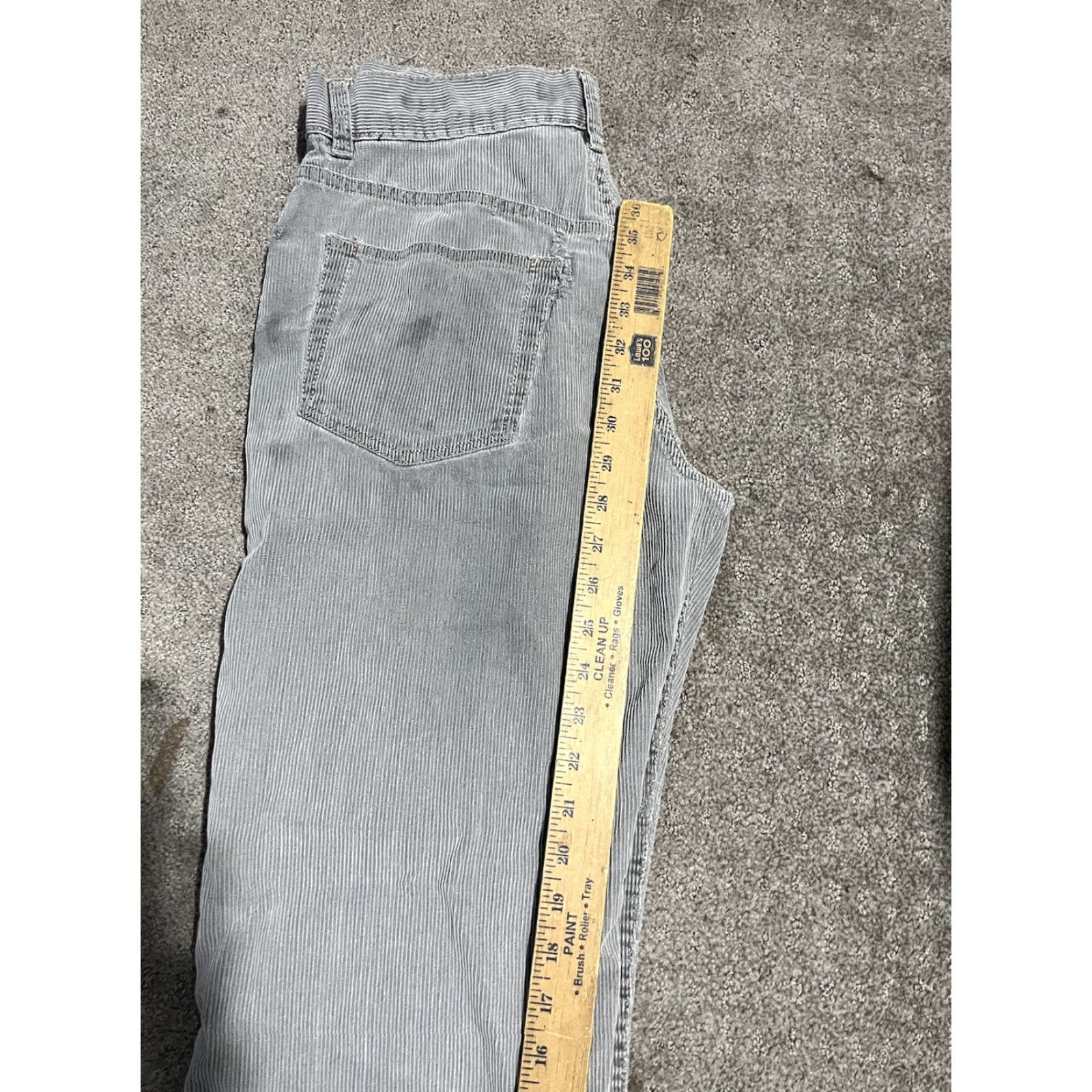 Calvin Klein Calvin Klein Pants Mens 30x29 Gray Corduroy Chino Straight Leg 30 Inseam Regular Rise Mid Flat Front Button Zipper Pockets Size US 30 / EU 46 - 6 Thumbnail