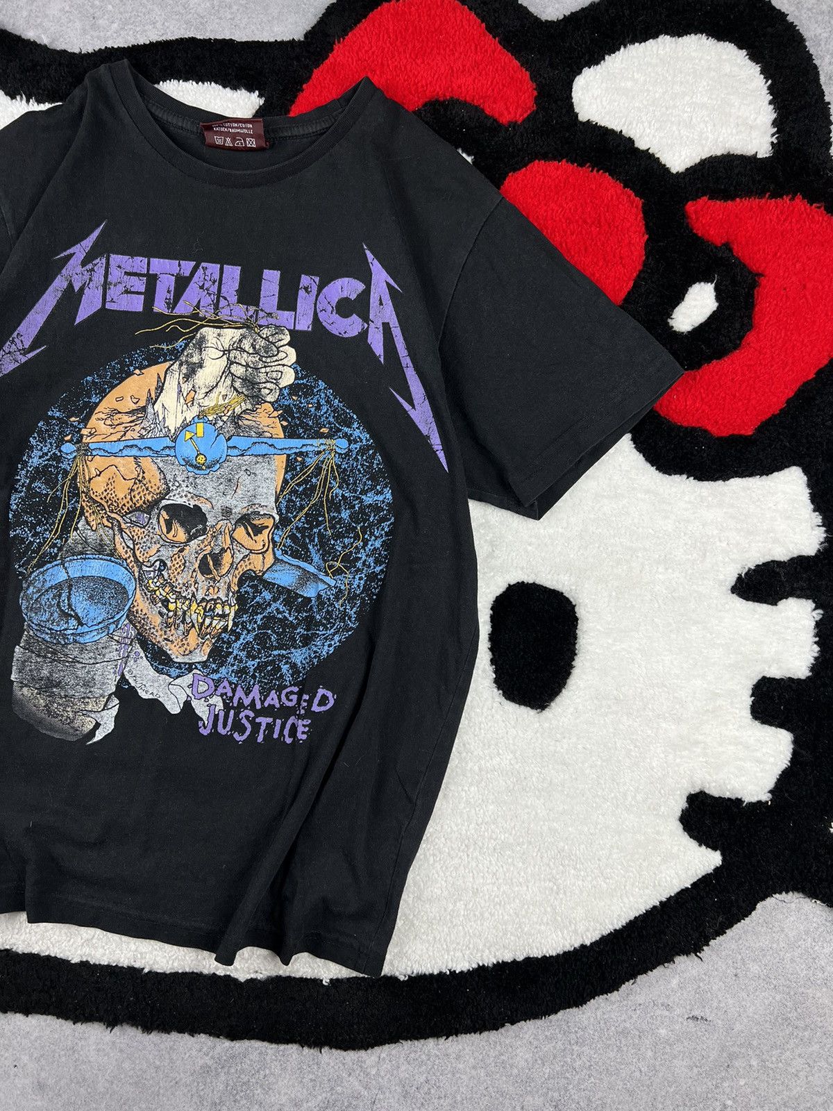 Band Tees Vintage Metallica Damaged Justice Skulls Rhinestones Y2K Tee Size US M / EU 48-50 / 2 - 3 Thumbnail