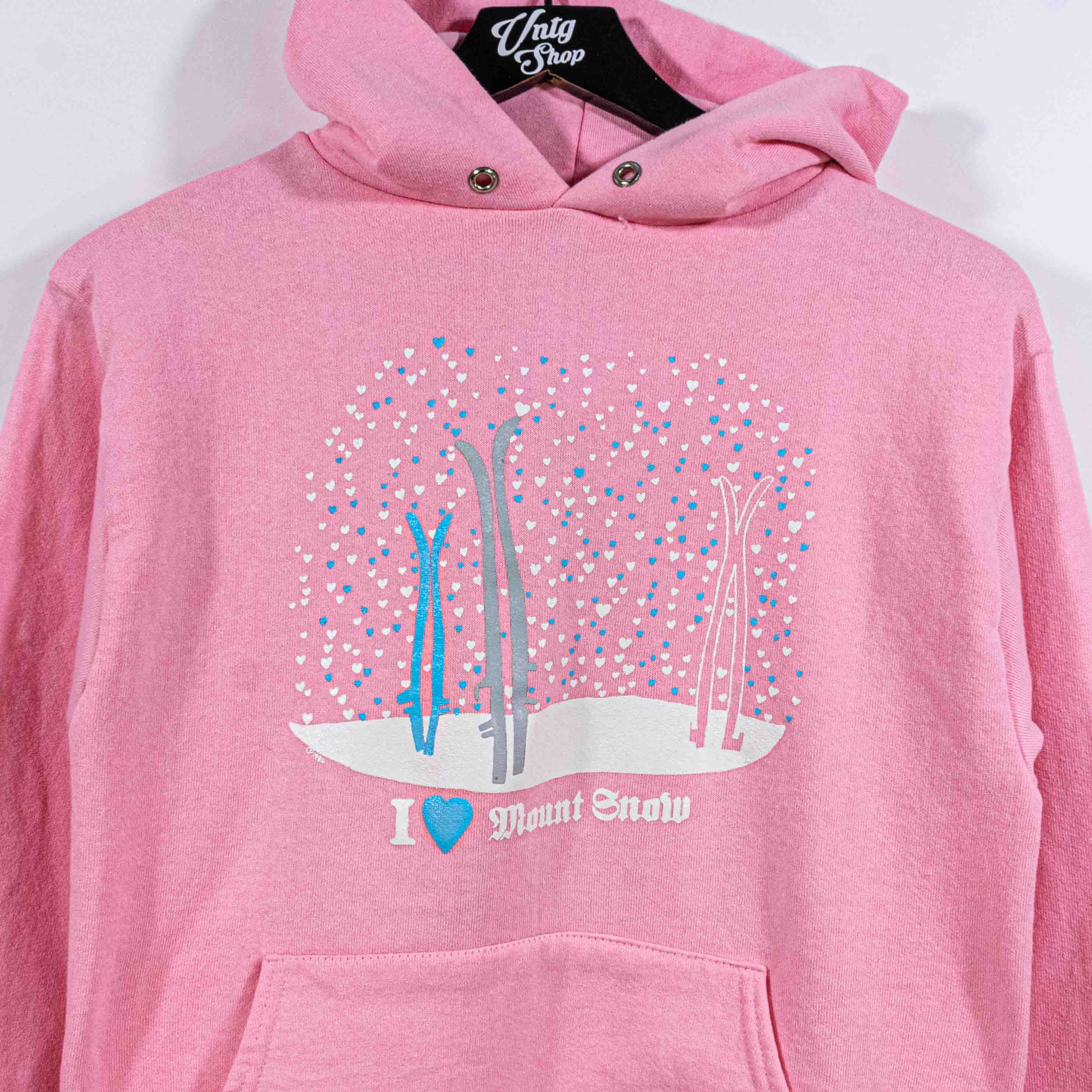 Vintage I Love Mount Snow Ski Hoodie Sweatshirt Medium VTG 80s Size US M / EU 48-50 / 2 - 3 Thumbnail