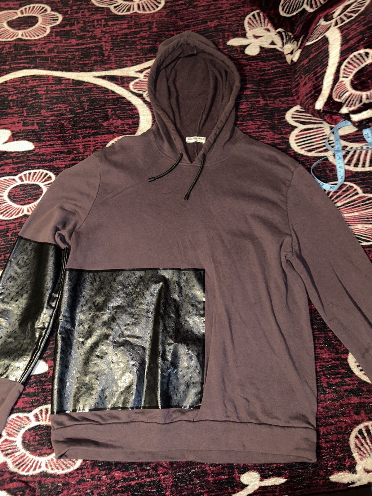 image of Balenciaga Fw15 Hoodie in Maroon, Men's (Size XL)