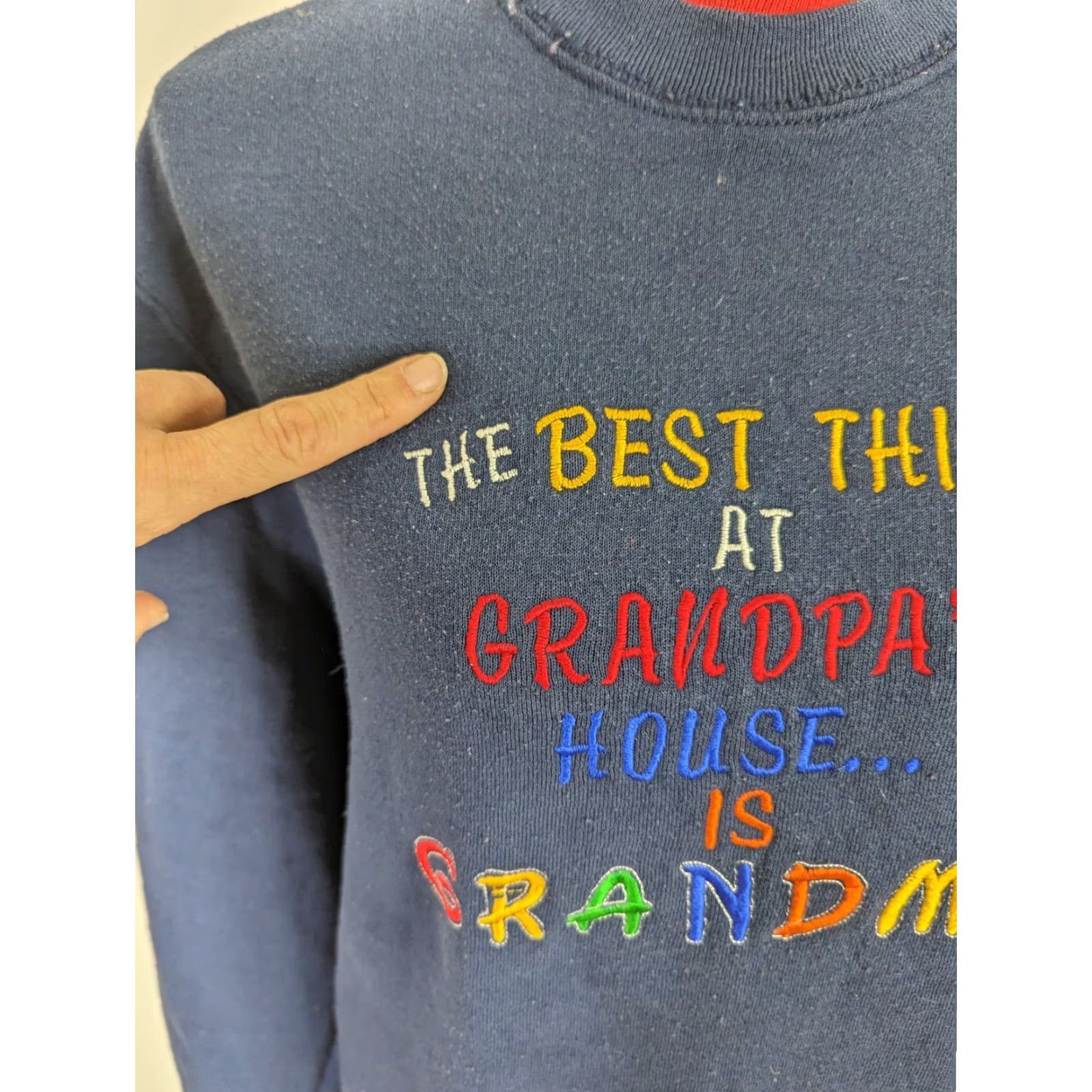 Fruit Of The Loom VINTAGE The Best Thing at Grandpa's is Grandma Sweatshirt Adult Medium Size US M / EU 48-50 / 2 - 5 Thumbnail