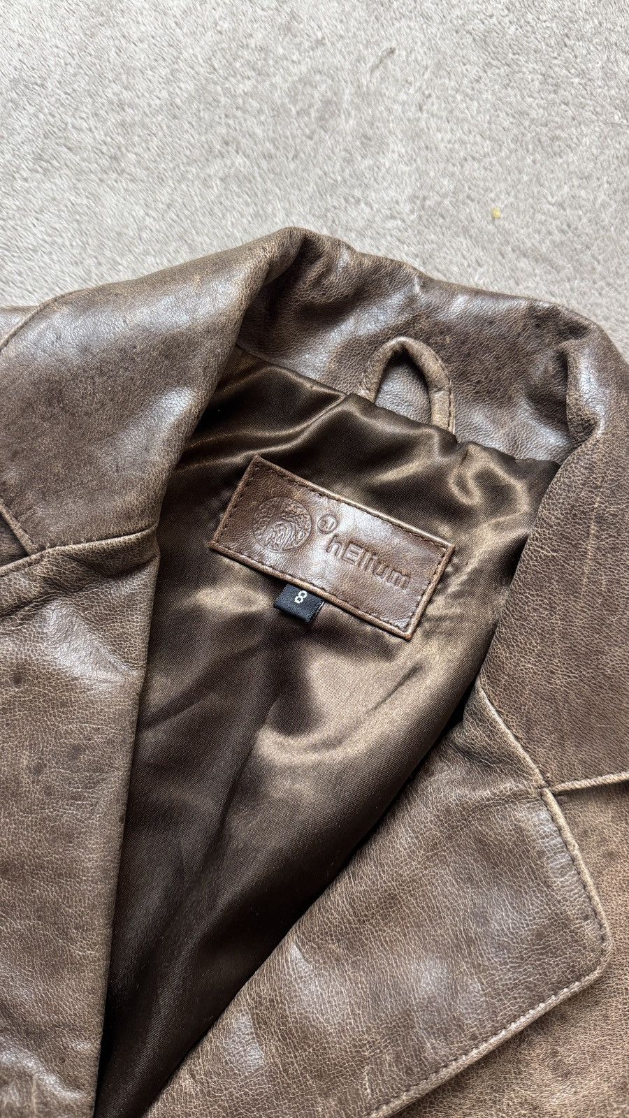 Genuine Leather Vintage Y2K Leather Blazer Jacket gucci ysl balmain miu miu Size M / US 6-8 / IT 42-44 - 5 Thumbnail