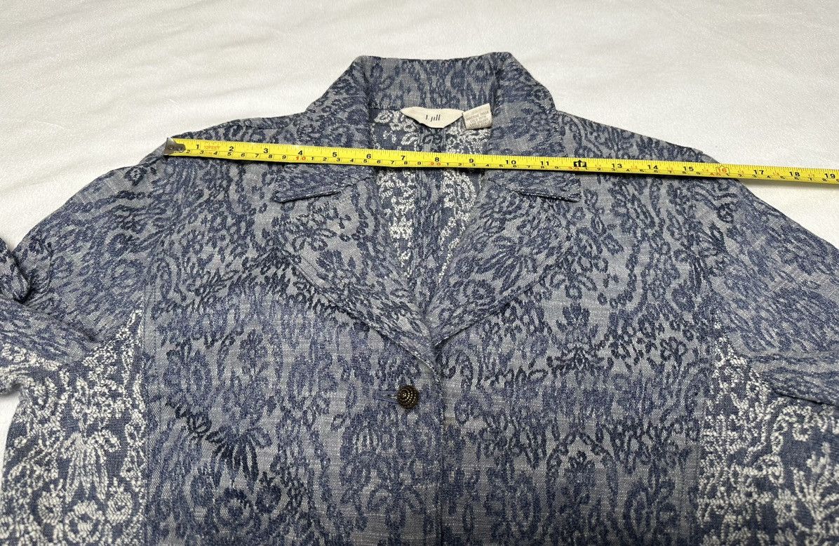 Other J.Jill Women's 3-Button Embroidered Blazer Paisley Blue-Sz 8 Size M / US 6-8 / IT 42-44 - 9 Thumbnail
