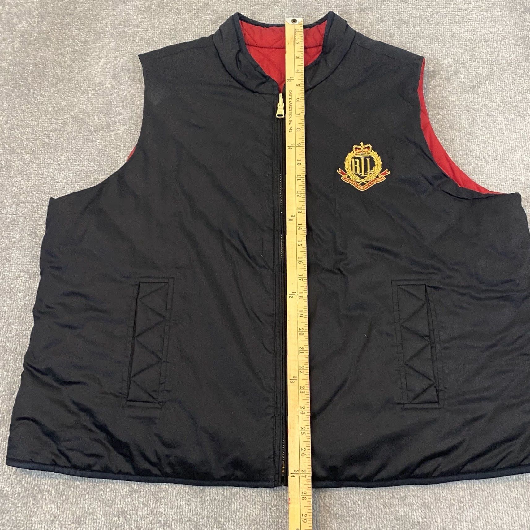 Ralph Lauren Lauren Ralph Lauren Vest 3X Black Red Equestrian Reversible Puffer RARE Womens Size XXL / US 16-18 / IT 52-54 - 7 Thumbnail