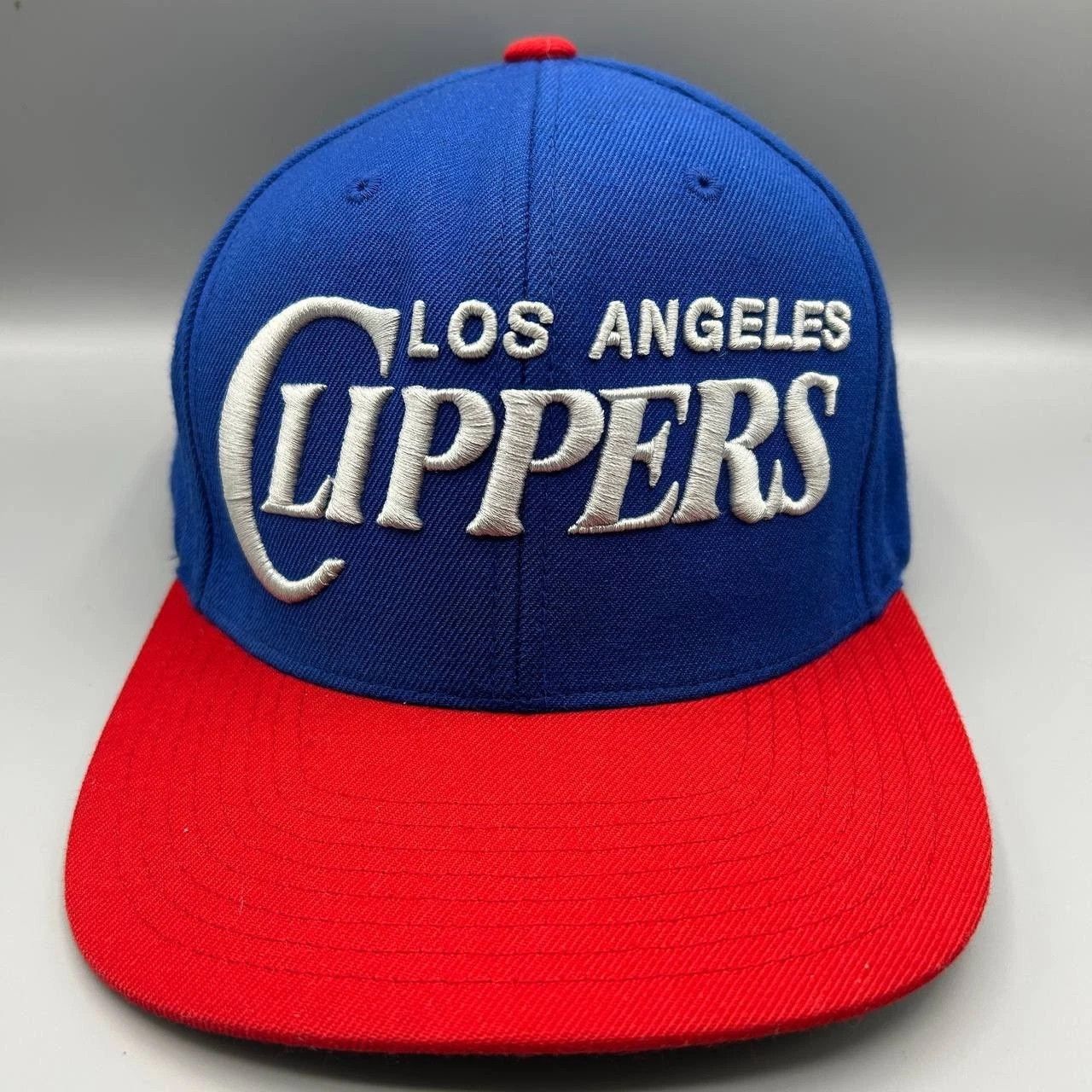 Mitchell & Ness Los Angeles Clippers Hat Men Blue Red Embroidered Snap Back Size ONE SIZE - 1 Thumbnail