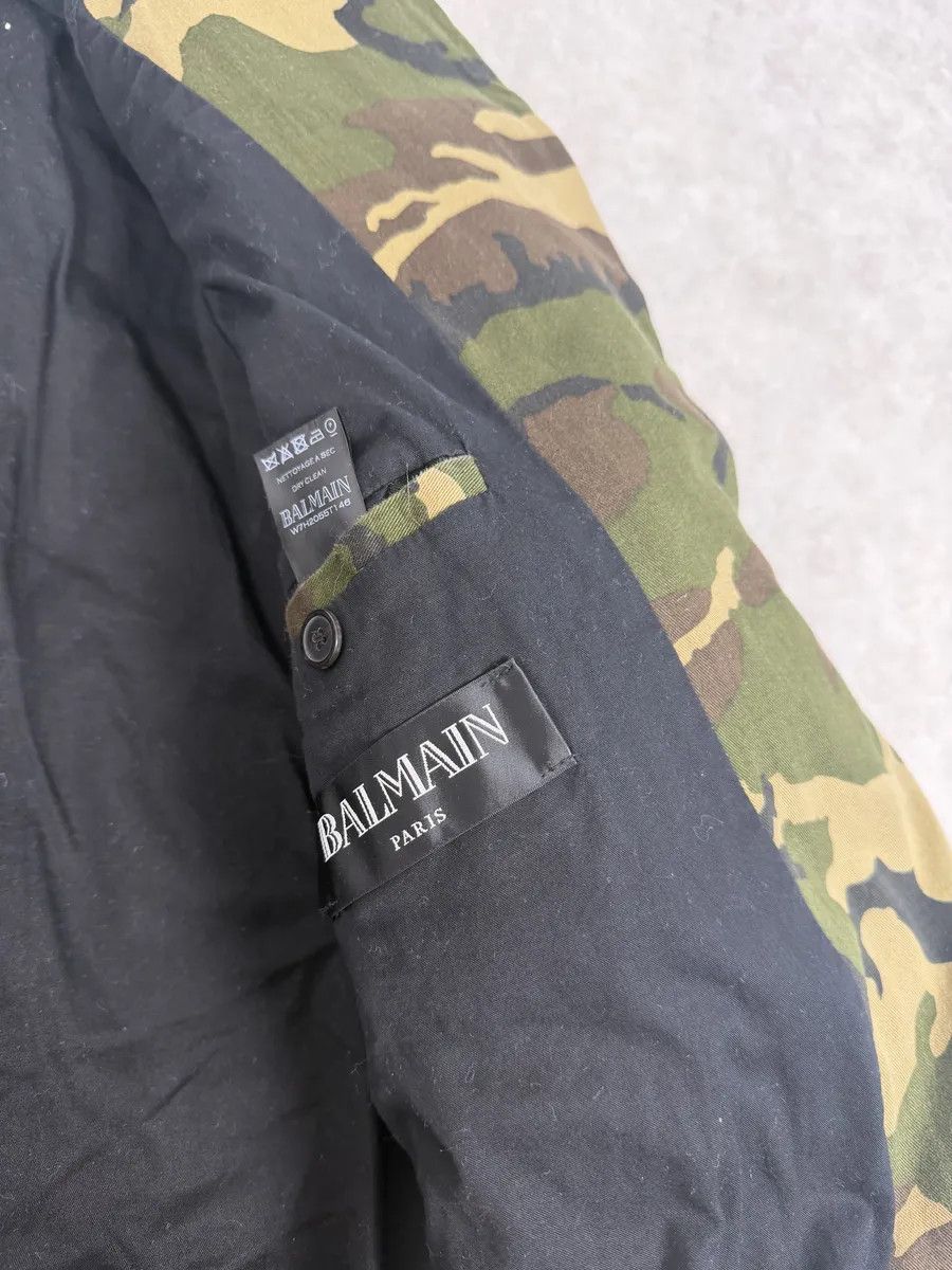 Balmain FW2017 Balmain Camo Military Green Bomber Jacket Size US M / EU 48-50 / 2 - 13 Thumbnail