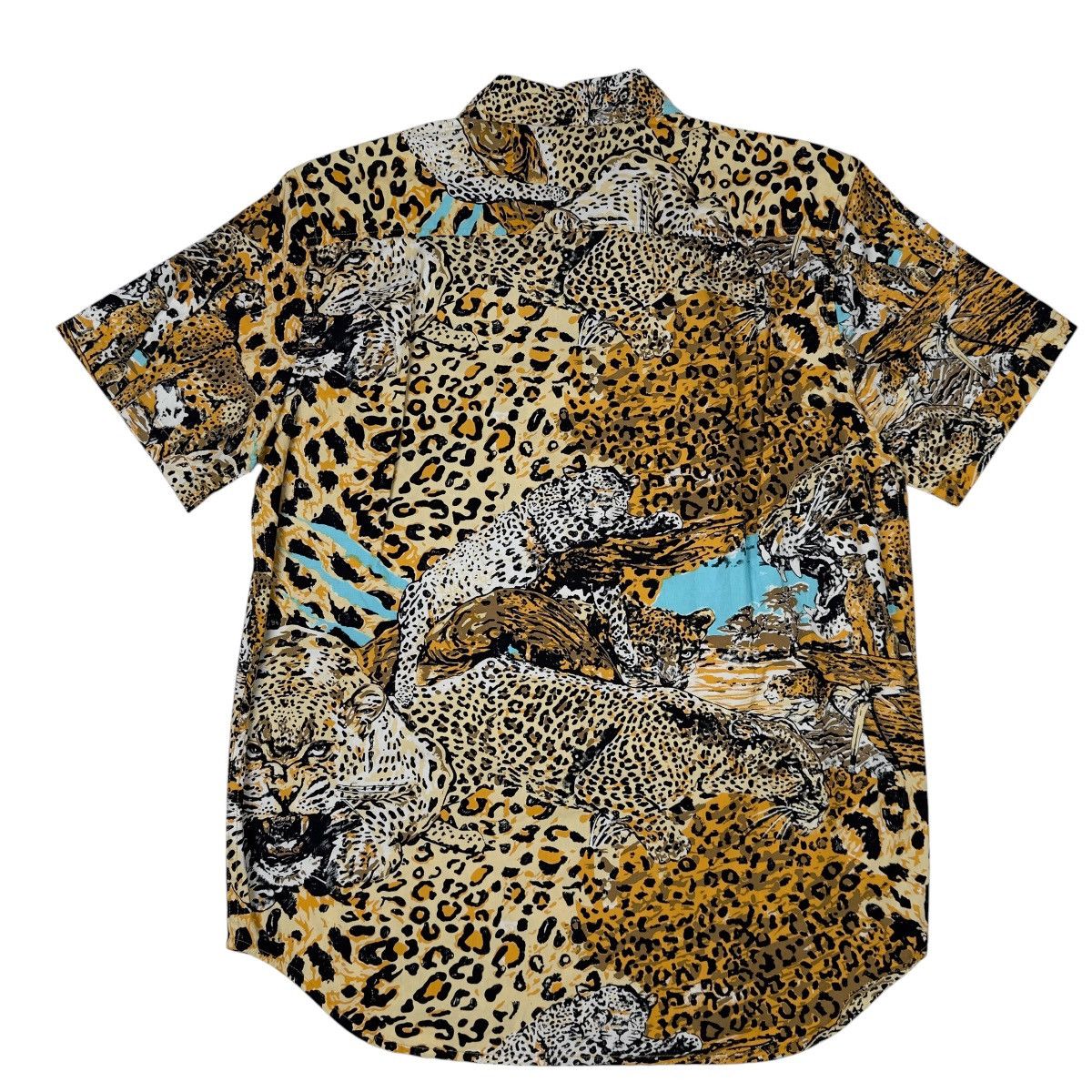 Stussy Stussy Wildlife Khaki Mens Button Down Leopard Safari Shirt Size US S / EU 44-46 / 1 - 3 Thumbnail