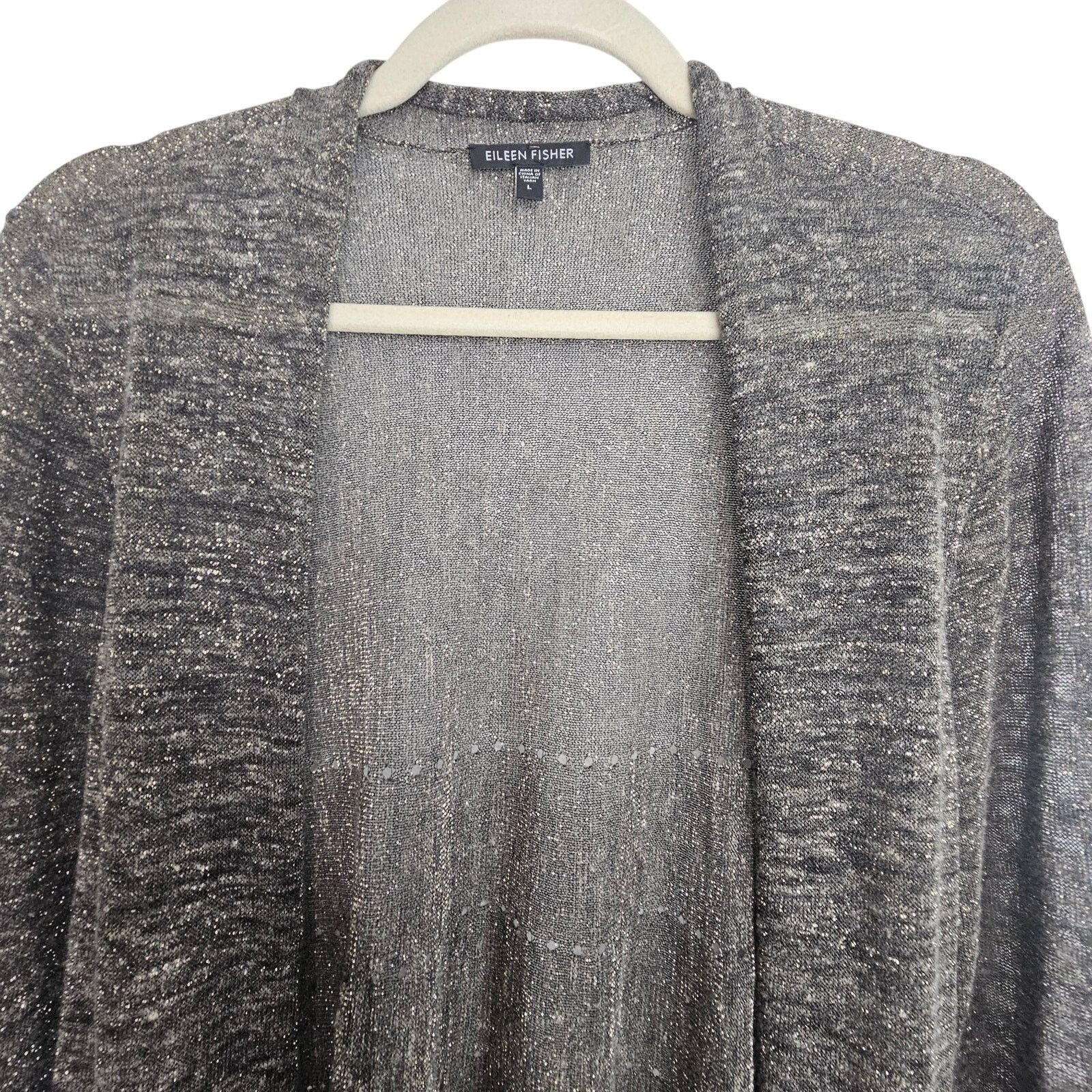 Eileen Fisher Eileen Fisher Linen Open Cardigan Sweater Sz L Quiet Luxury Size L / US 10 / IT 46 - 2 Thumbnail