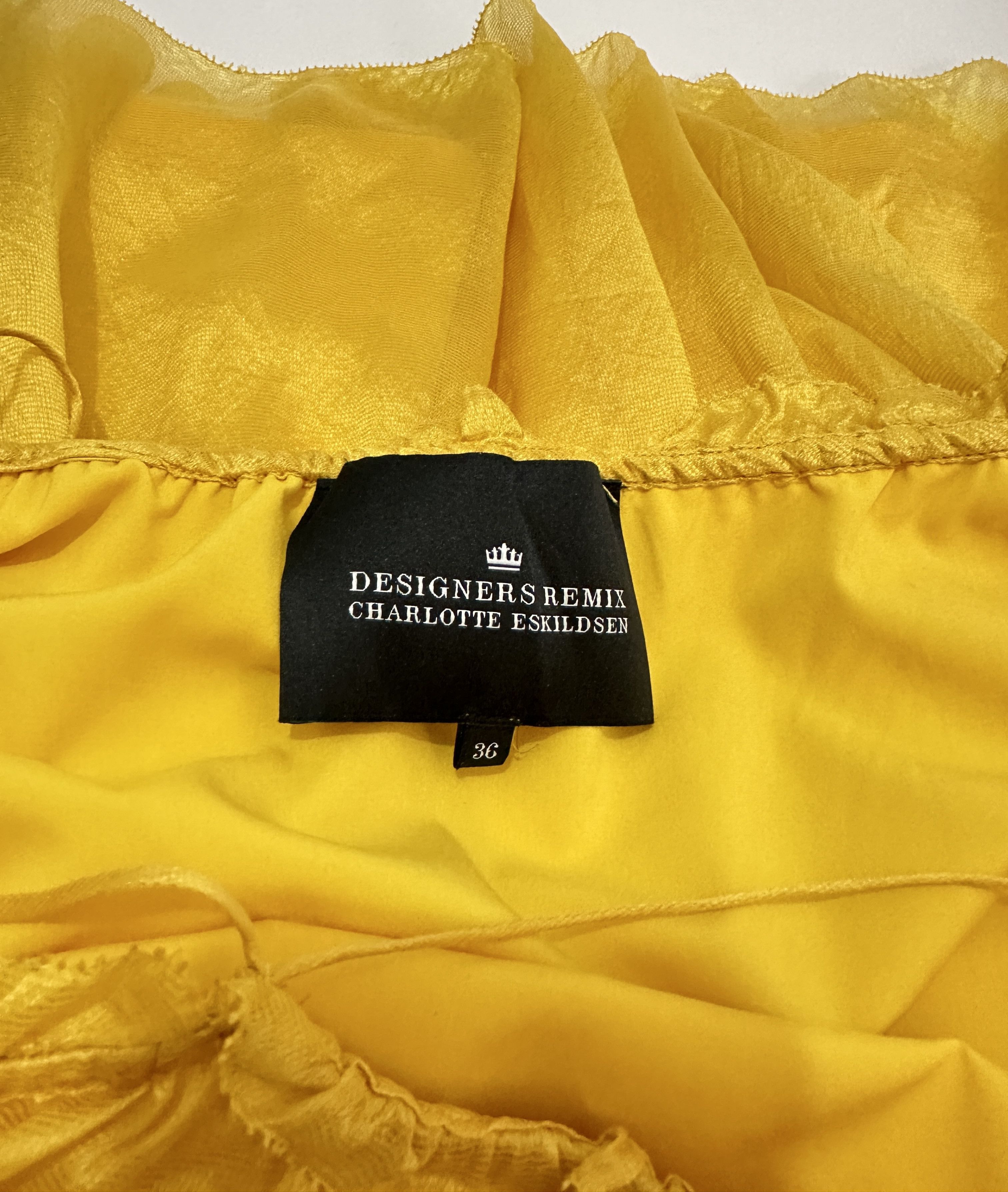 Designers Remix Yellow Silk Dress Size S / US 4 / IT 40 - 5 Thumbnail