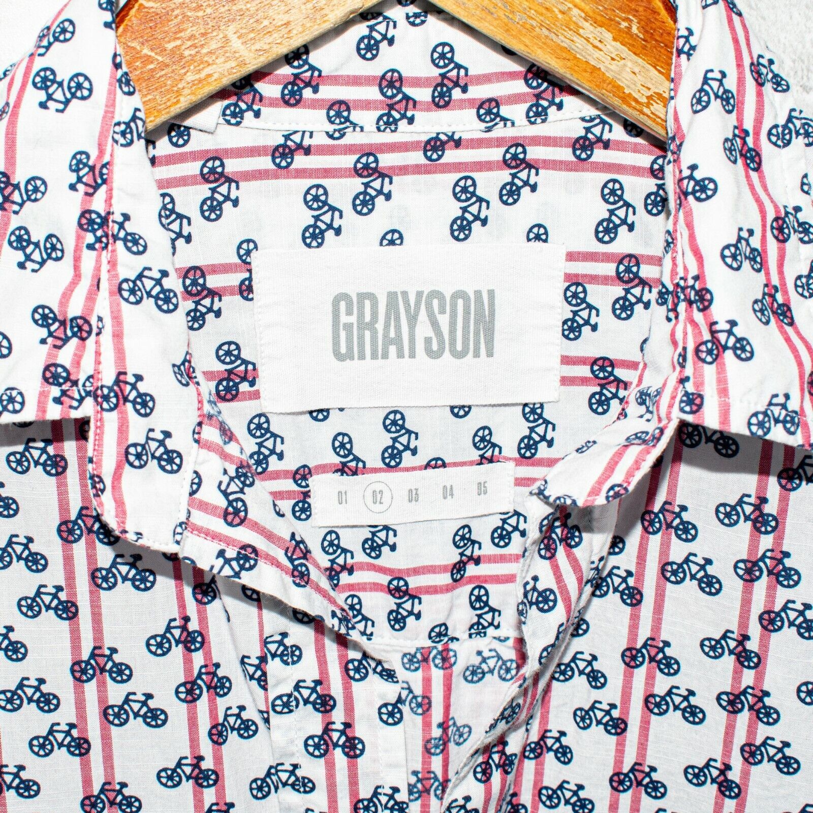 Anthropologie GRAYSON The HERO Bicycles Print Button up Shirt Size M / US 6-8 / IT 42-44 - 3 Thumbnail
